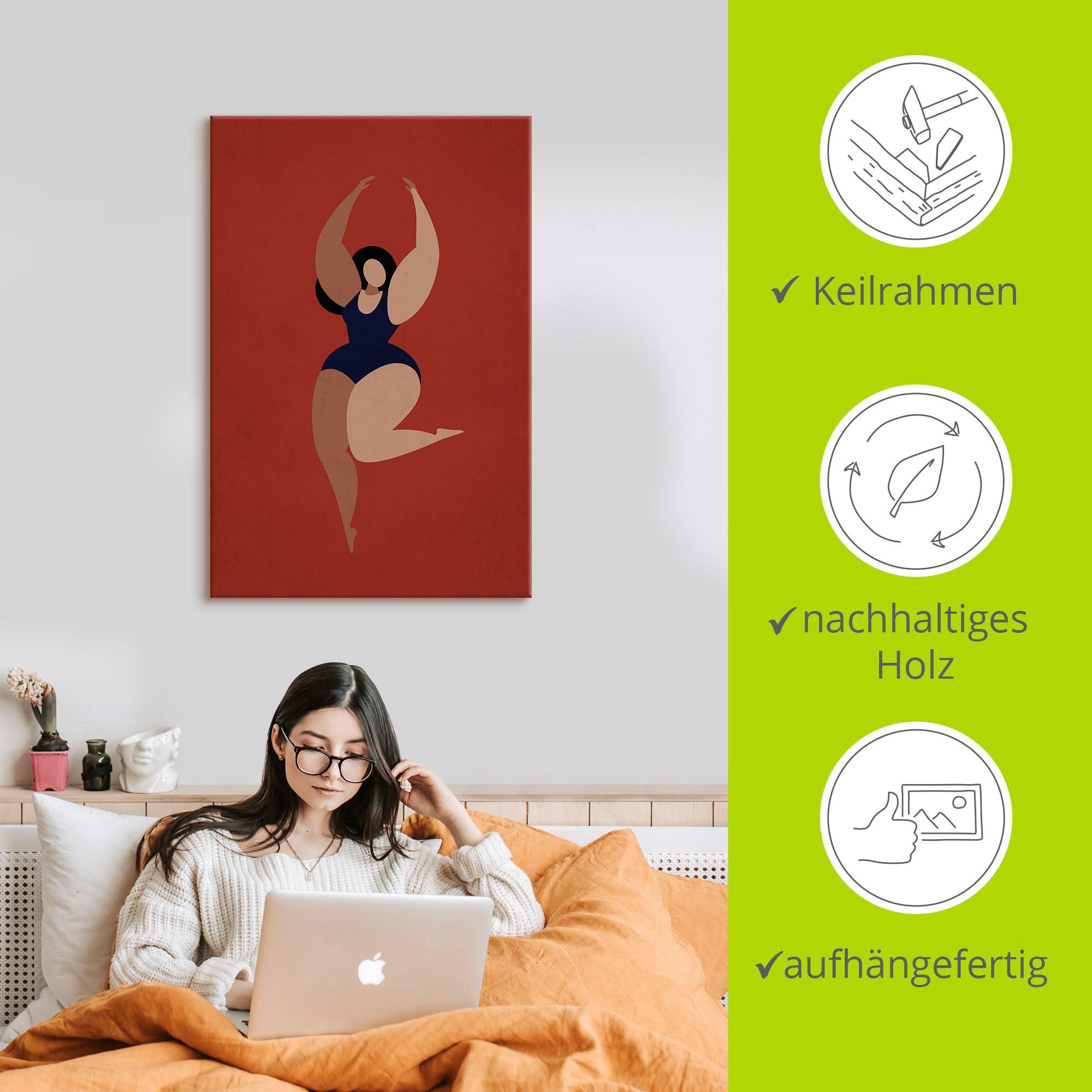 Artland Artprint op linnen Prima ballerina's gespannen op een spieraam