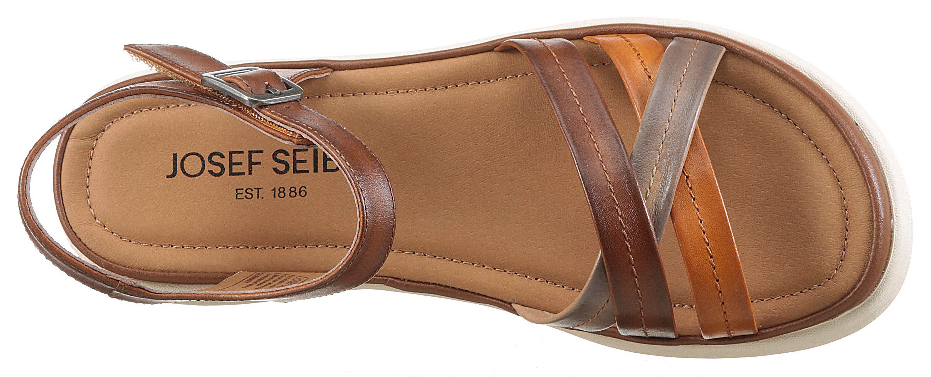 Josef Seibel Sandalen Sevran 02 , plateausandaal, wedgesandaal met modieuze kruisbandage