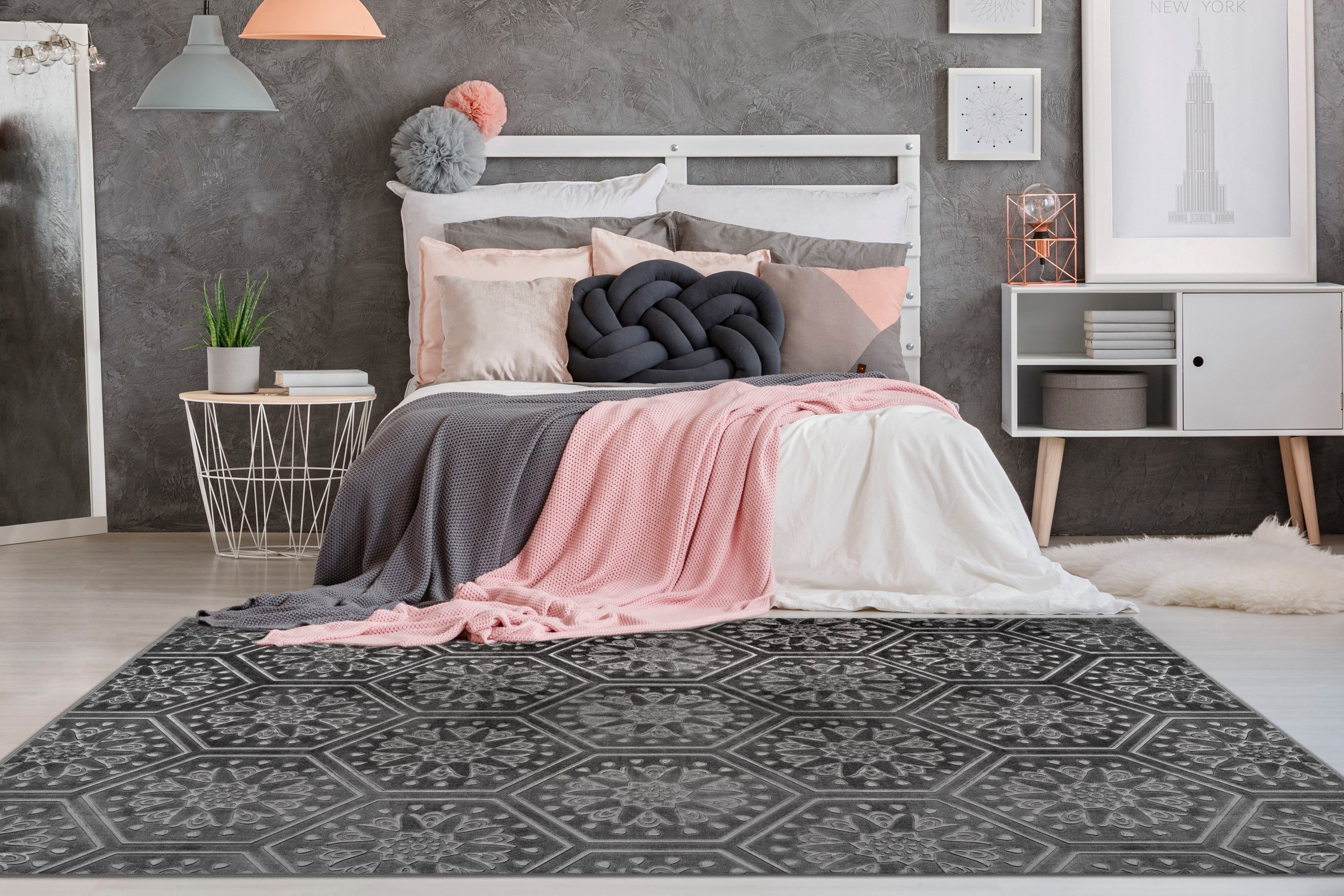 my home Vloerkleed Stina Reliëfeffect, met motief, vloerkleden