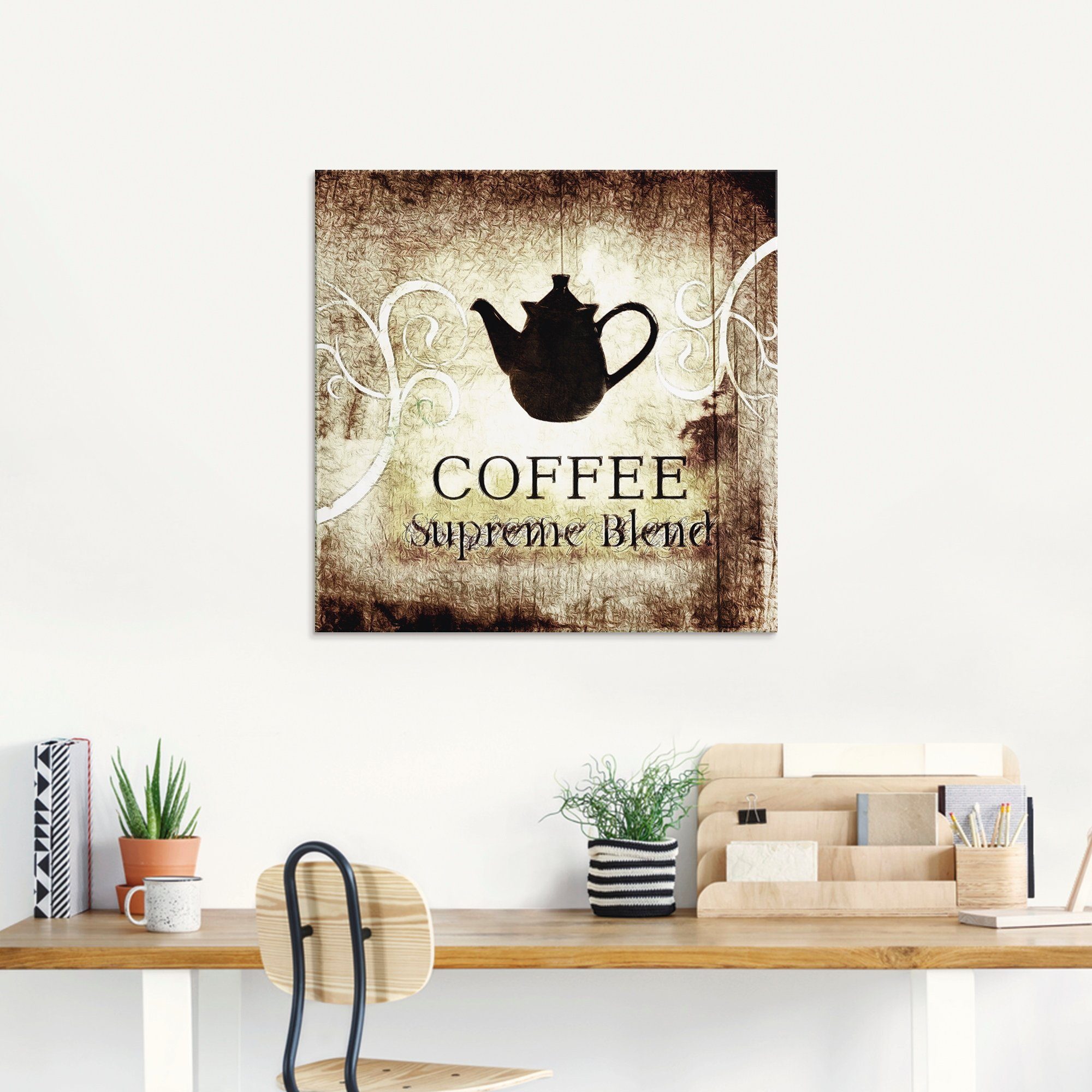 Artland Print op glas Koffie in verschillende maten