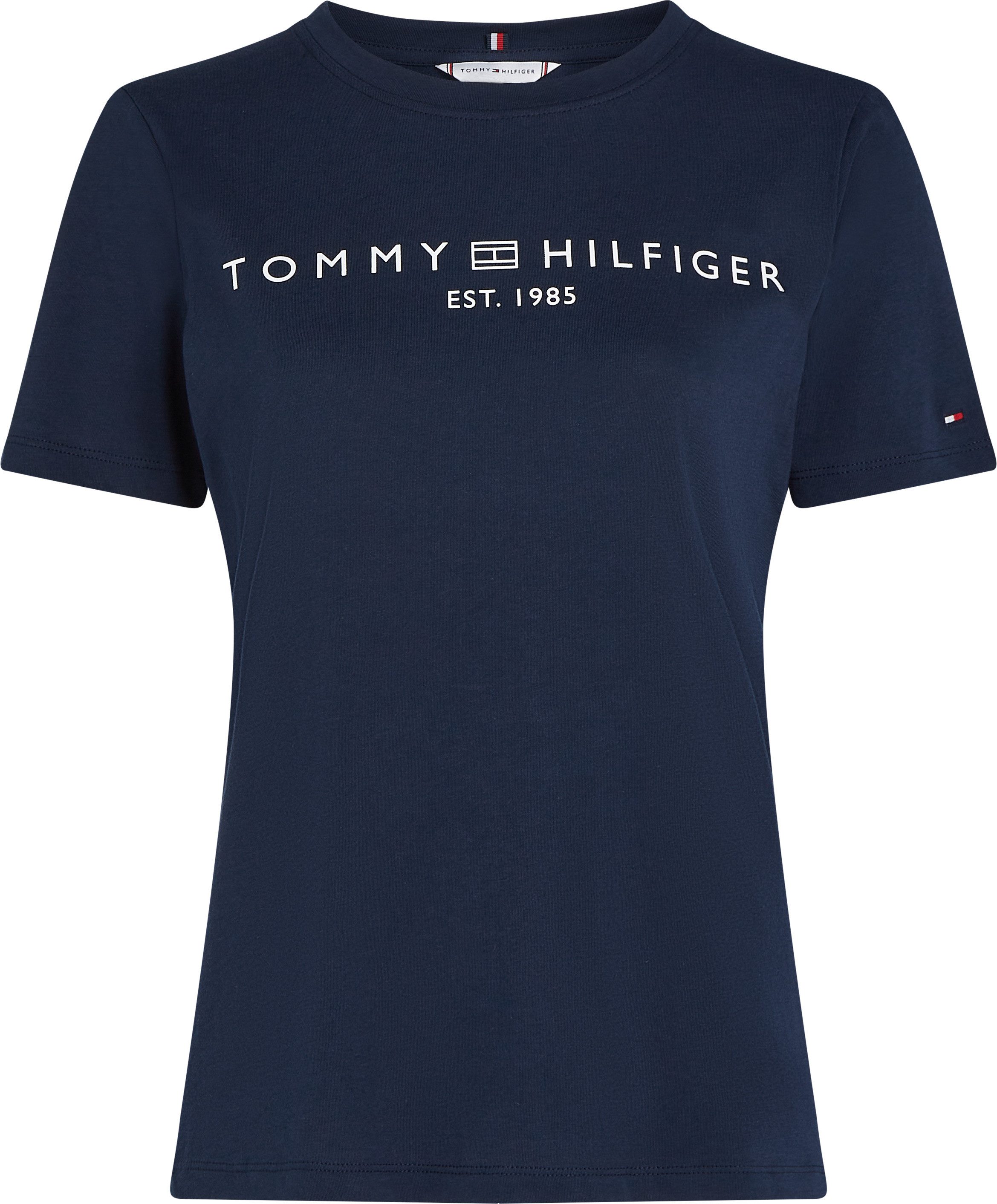 Tommy Hilfiger T-shirt REG CORP LOGO C-NK SS met een logo-opschrift