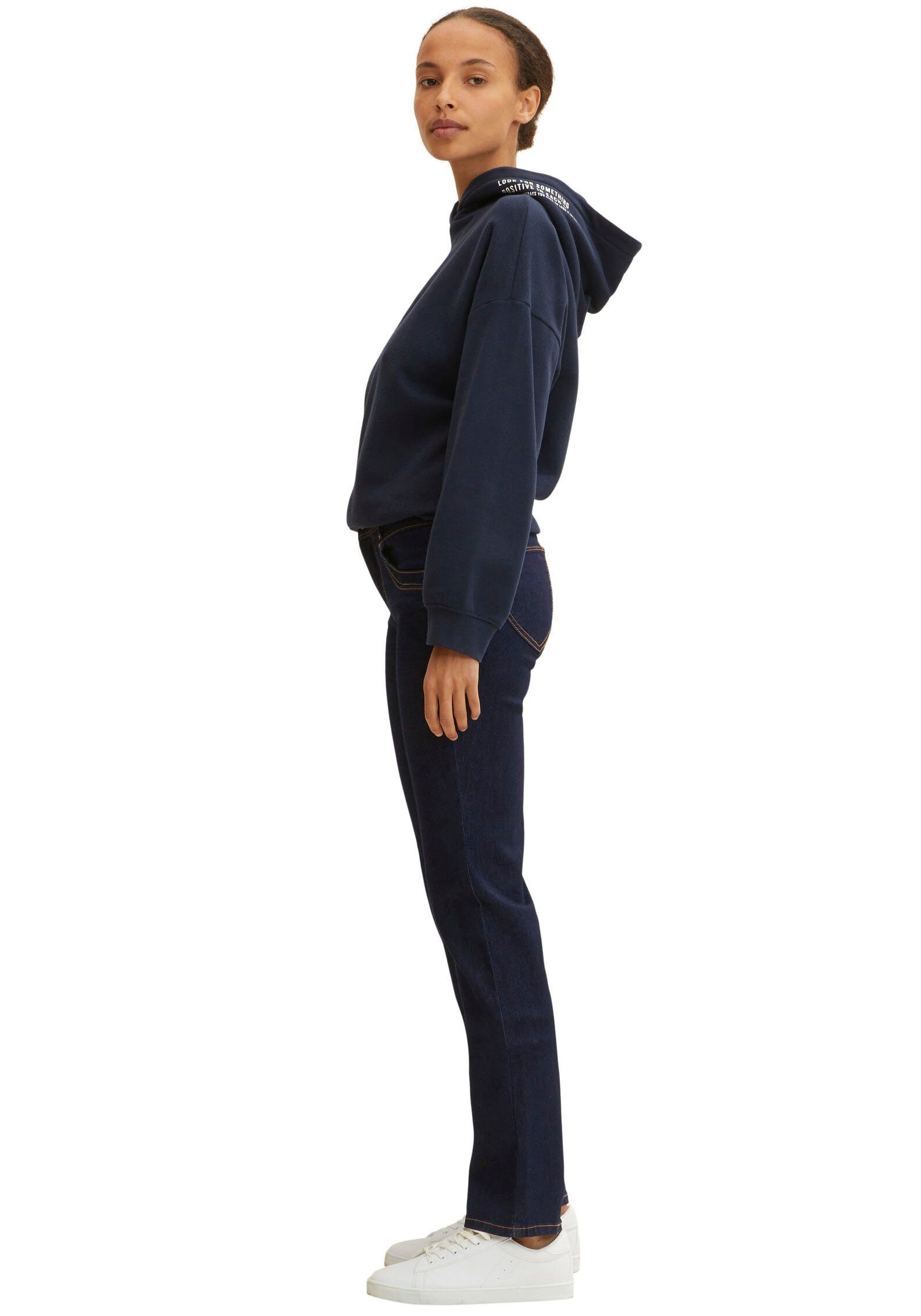 Tom Tailor Rechte jeans Alexa straight met contrasterende stiksels