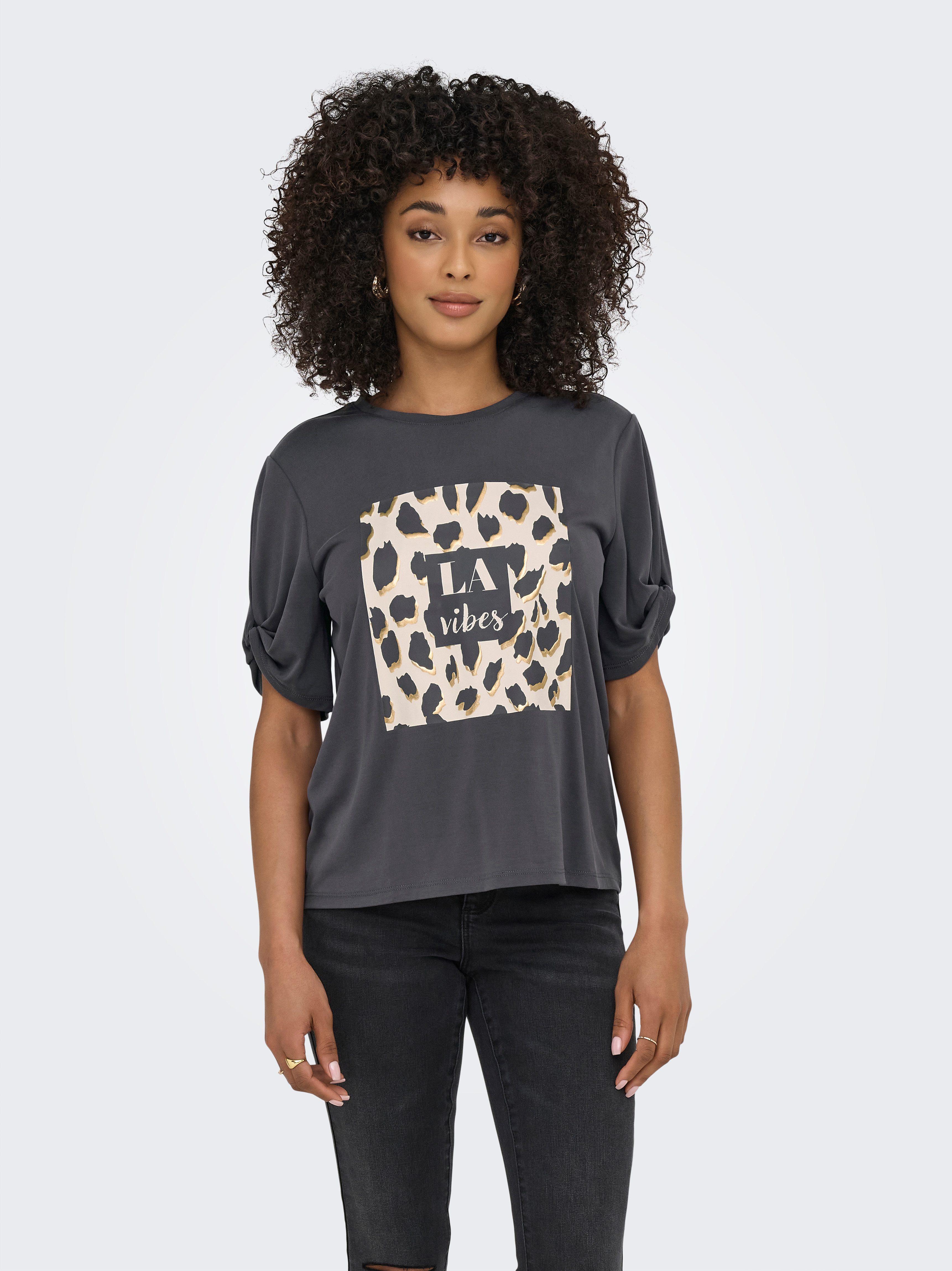 Only Shirt met korte mouwen ONLFREE – T-shirt met print voor casual combinaties