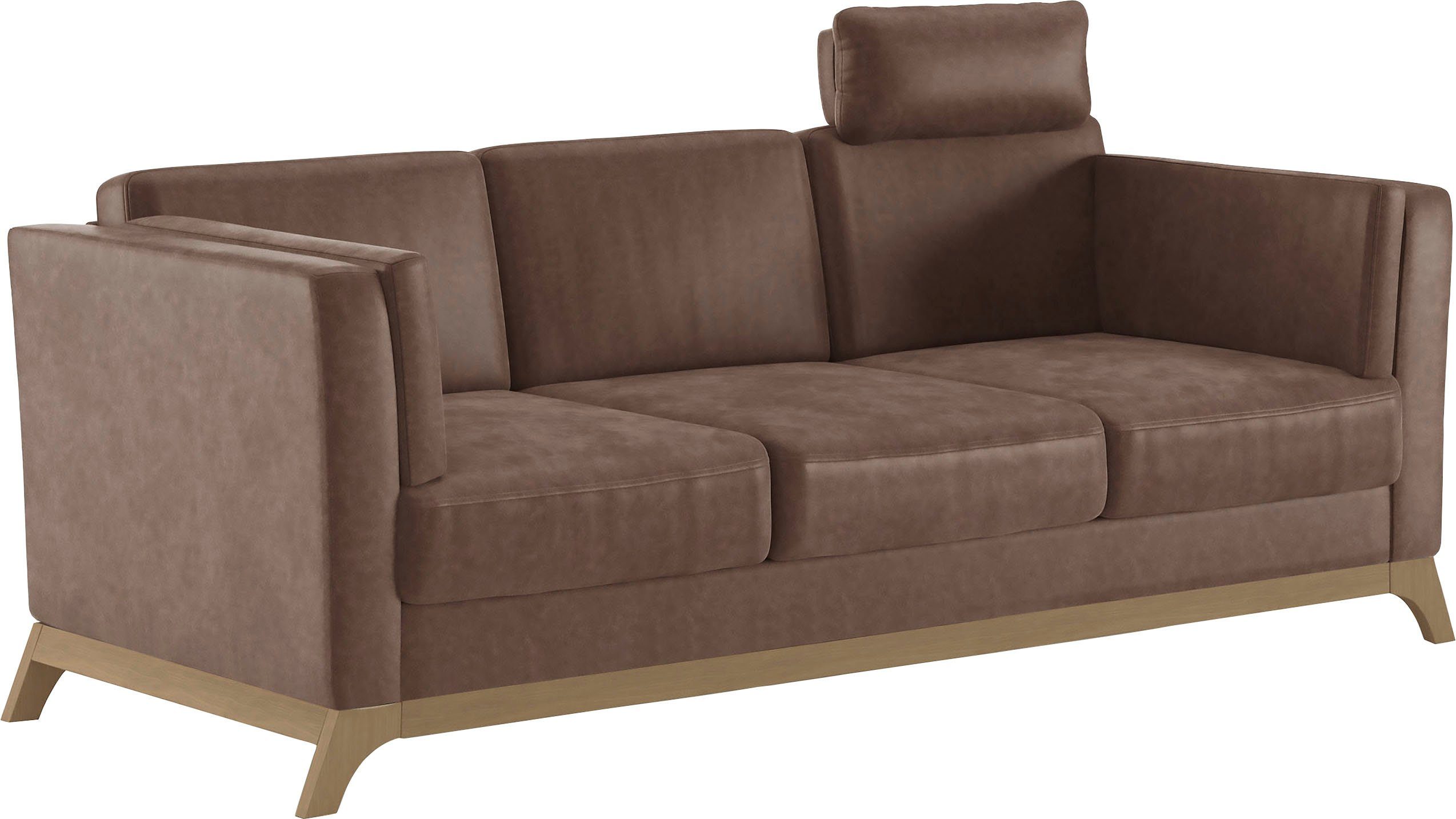 Home affaire 3-zitsbank Viva met houten frame van beukenhout