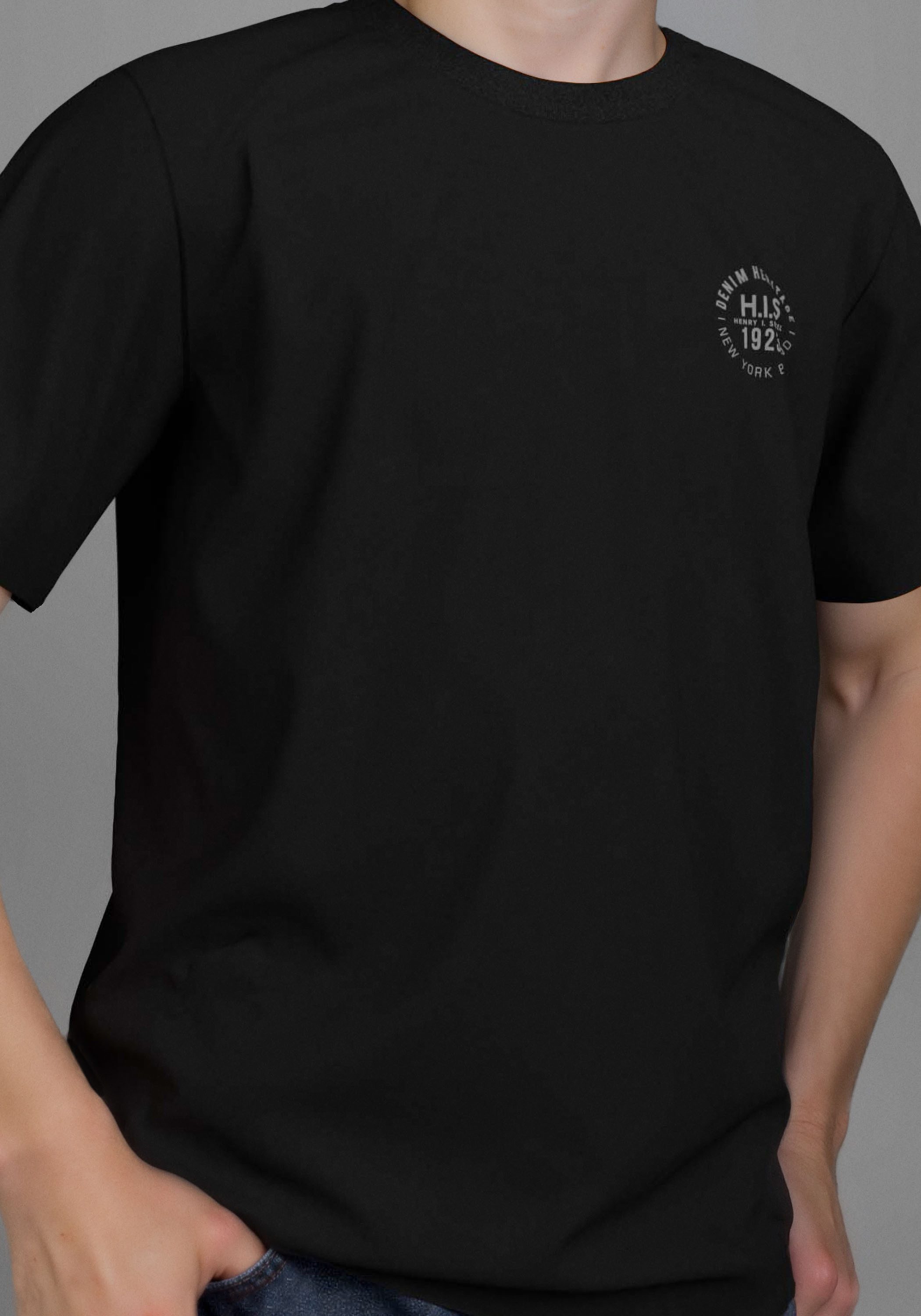 H.I.S T-shirt 2 T-shirts met logo-opdruk (set, 2-delig)