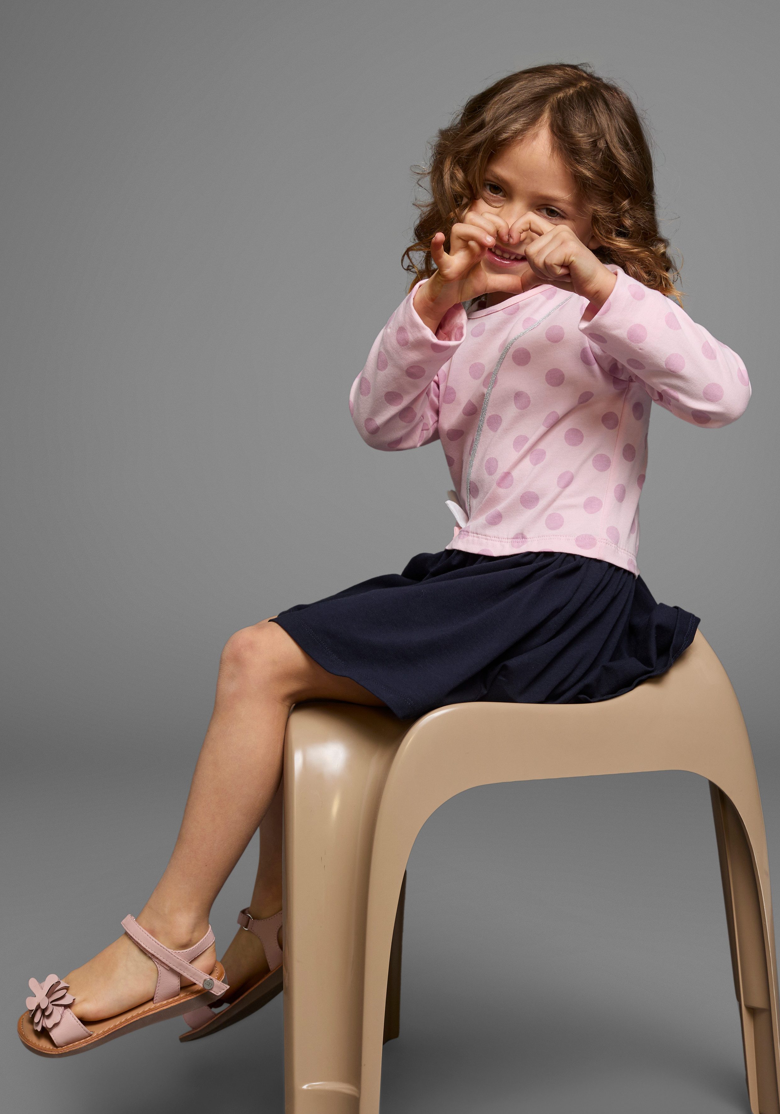 KIDSWORLD Jerseyjurk Voor kleine meisjes ideaal voor feestelijke gelegenheden, knie-vrije lengte