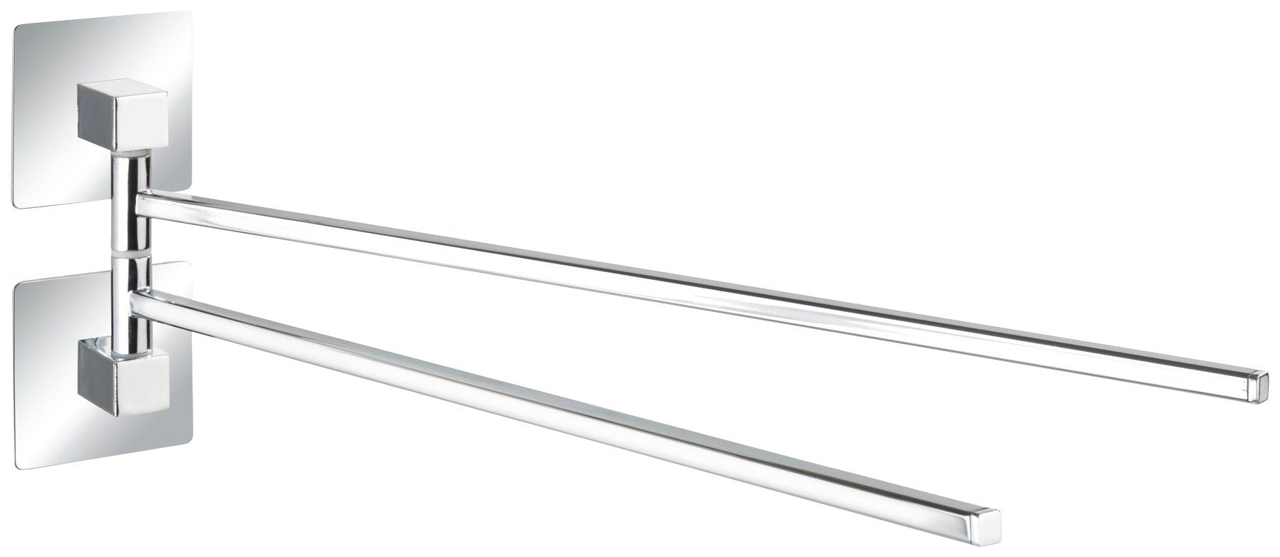 WENKO Handdoekstang Quadro Turbo-Loc handdoekhouders zilver