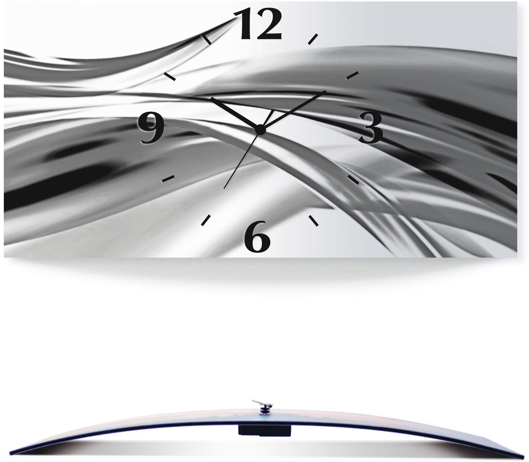Artland Wandklok Mooie golf - abstract 3d-look geschulpt, met kwarts- of radiografisch uurwerk, verschillende maten