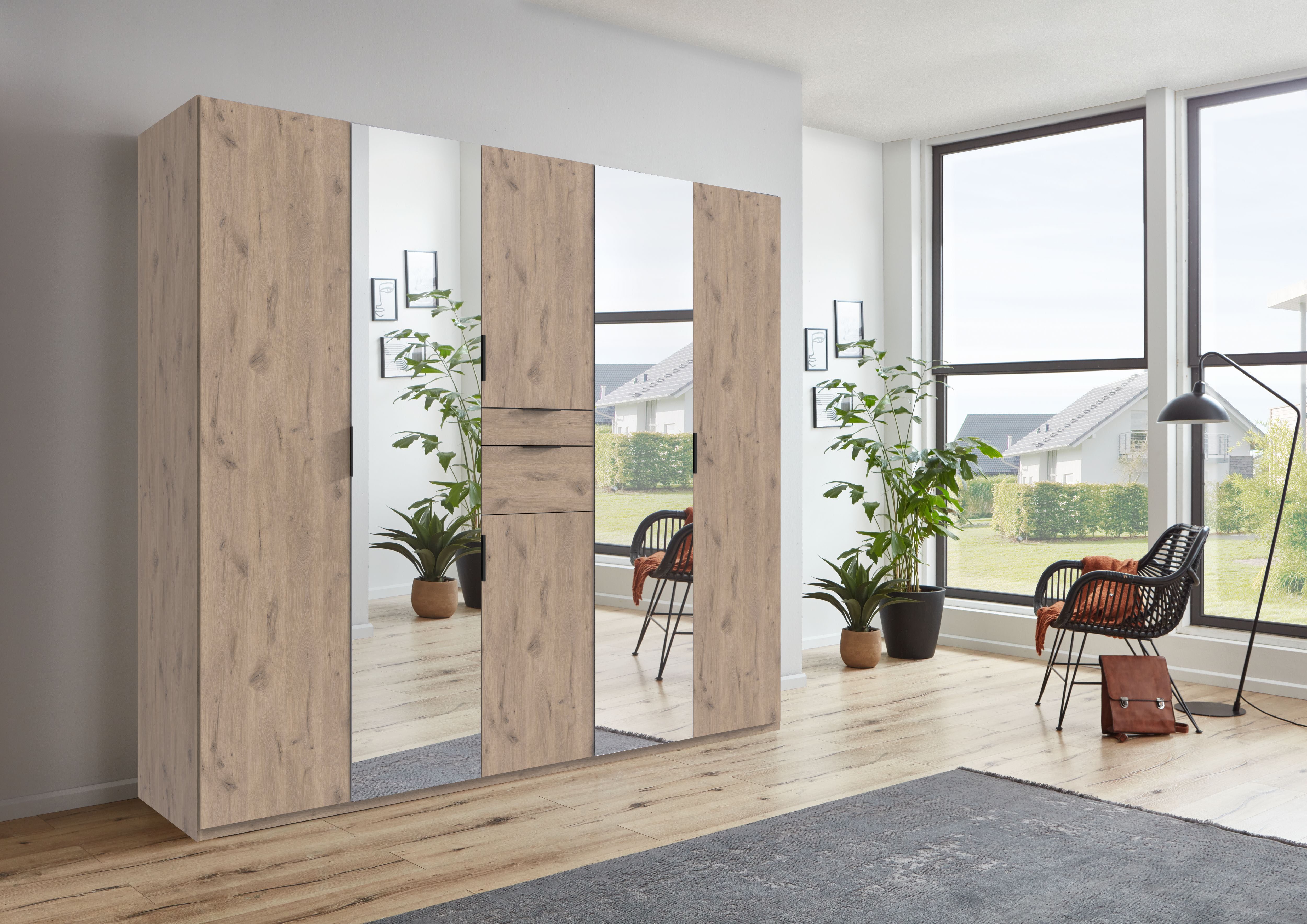 Wimex Draaideurkast Moldau kledingkast met spiegel slaapkamerkast bestseller Kies je interieur, kant-en-klaar geconfigureerd in de kast