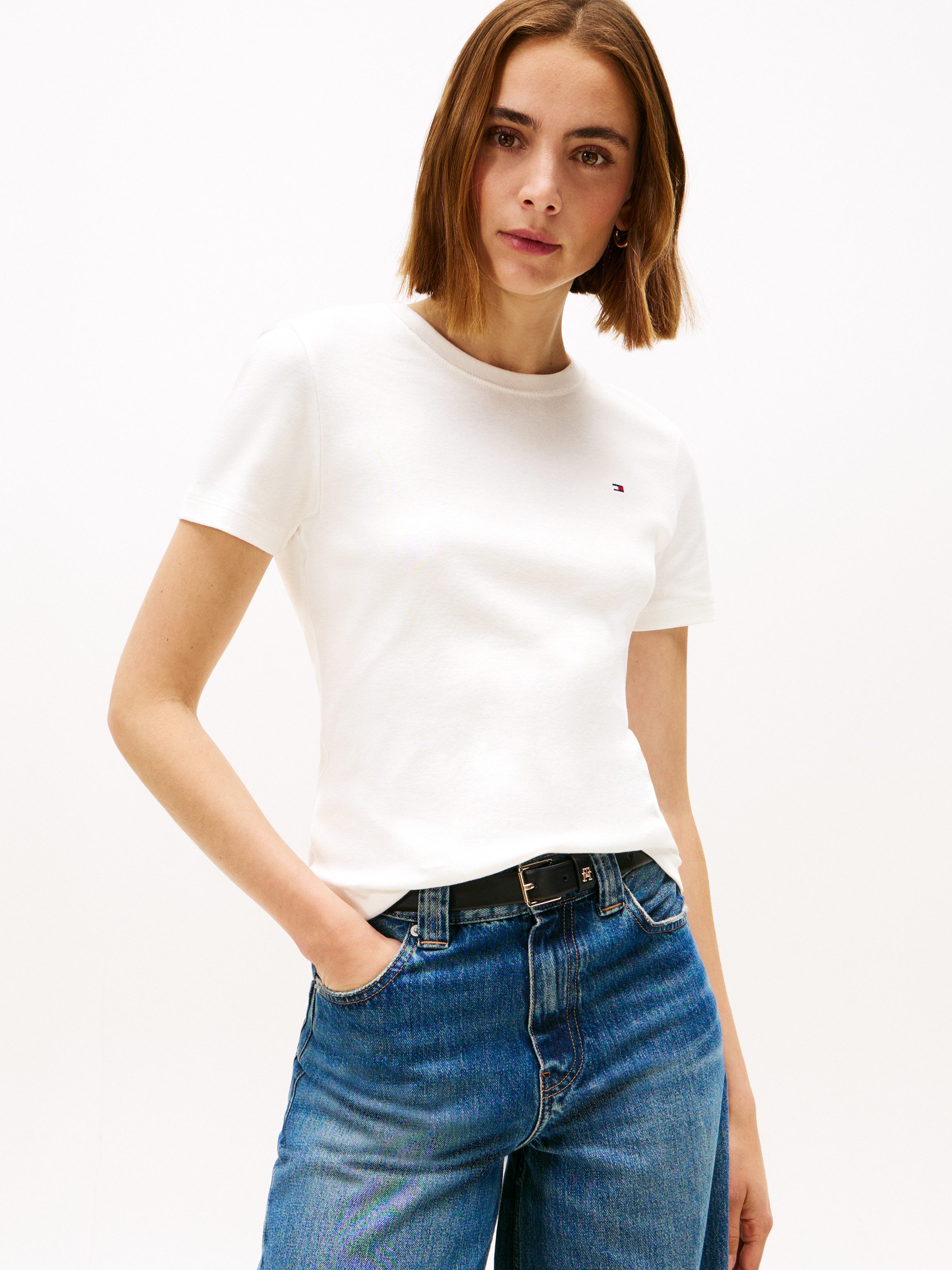 Tommy Hilfiger T-shirt SLIM CODY C-NK SS met geborduurd logo