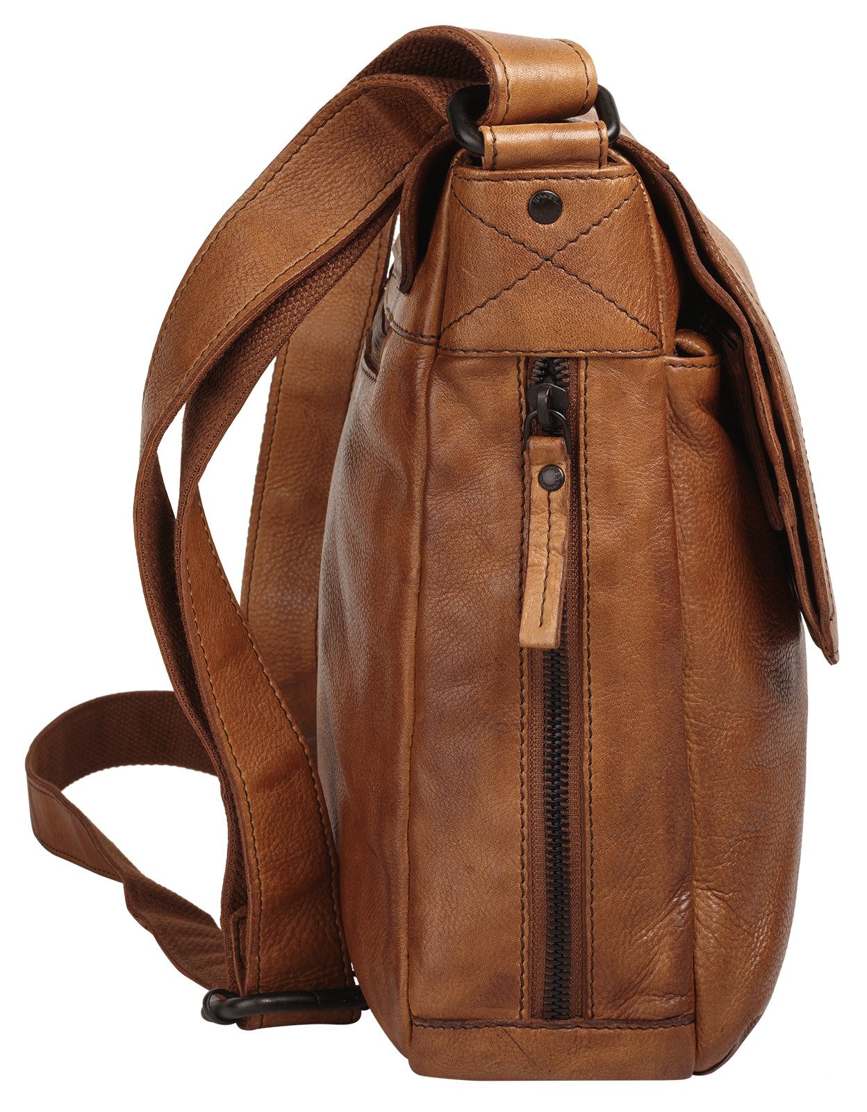 Spikes & Sparrow Schoudertas echt leder