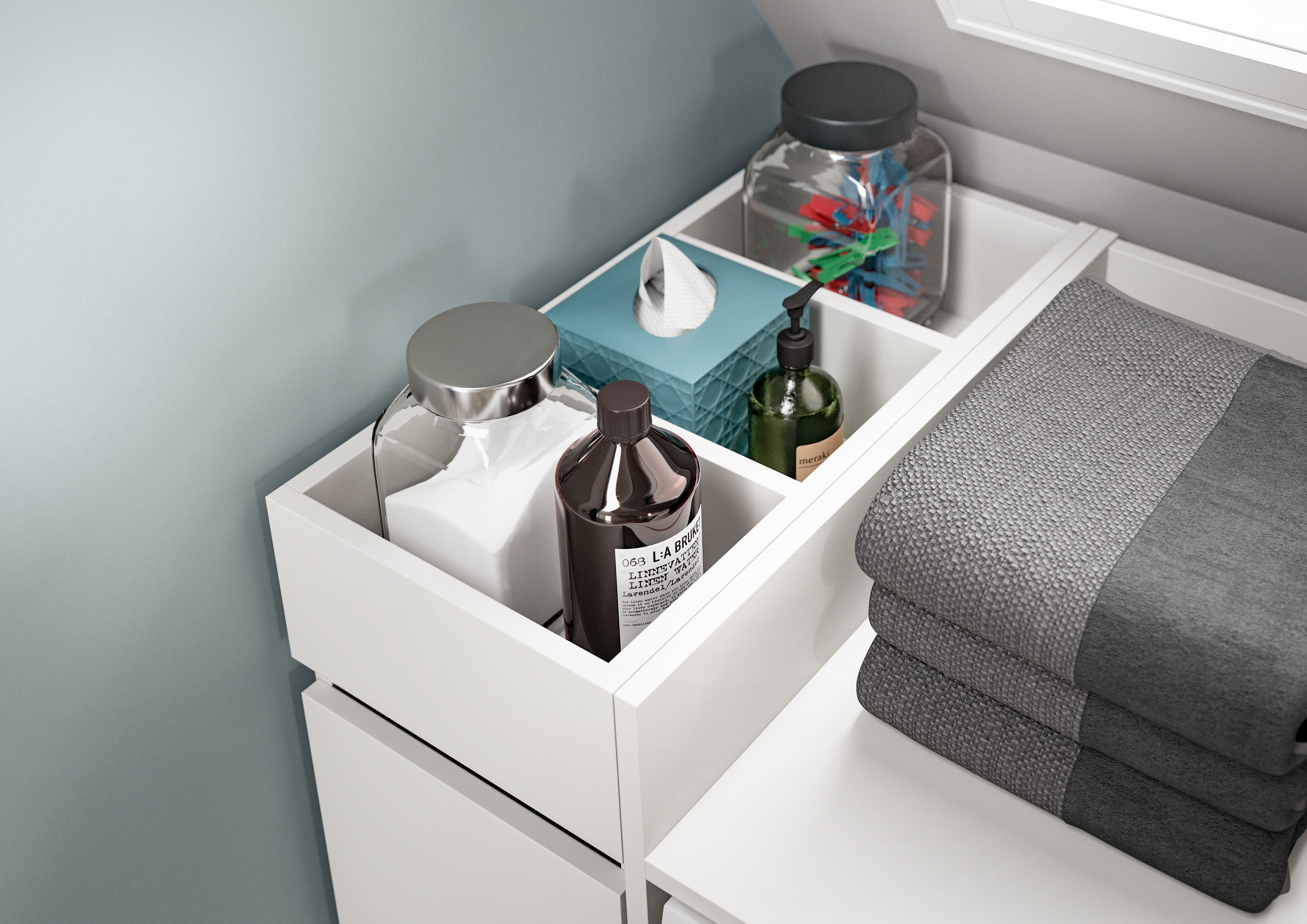 welltime Staand rek Falas, hoogte 101 cm, apothekersuitrek met 3 vakken, 3 open opbergvakken