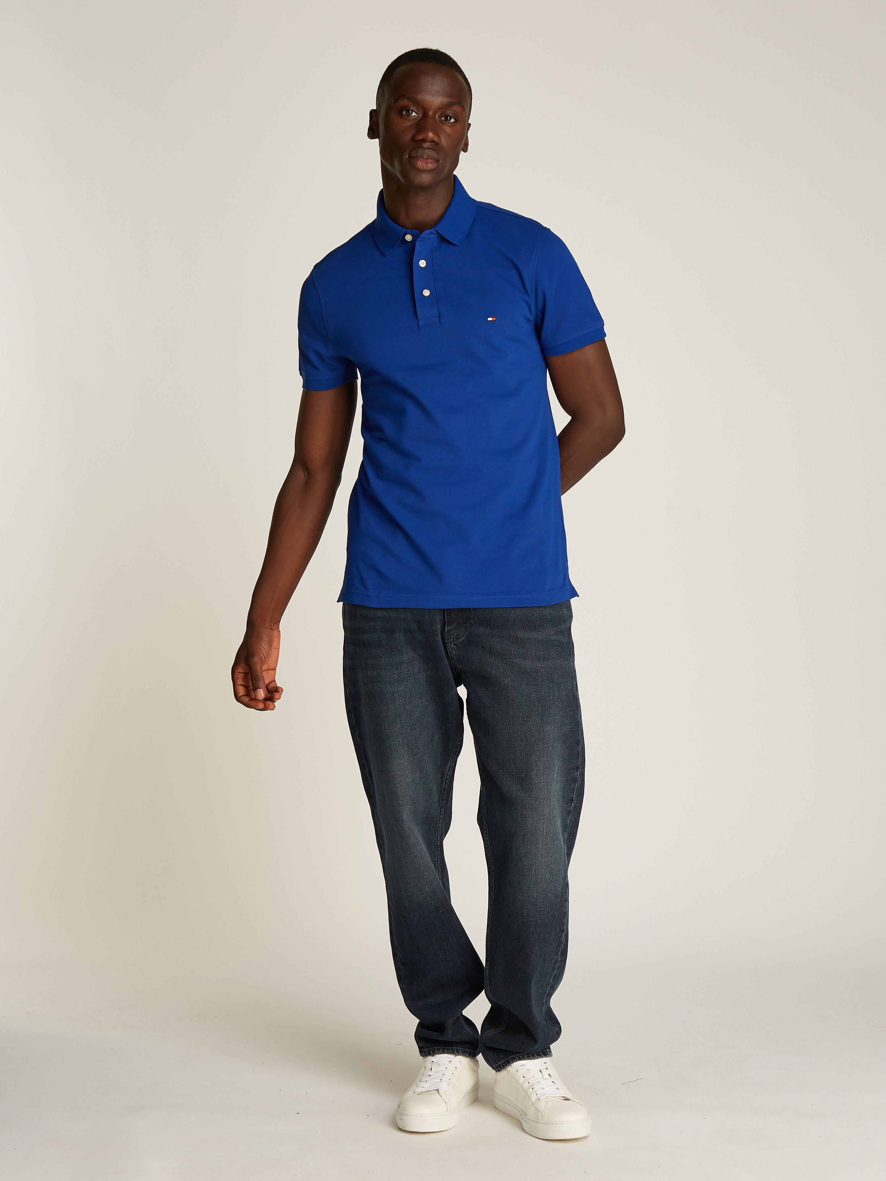 Tommy Hilfiger Poloshirt 1985 SLIM POLO met borduursel en piquékwaliteit
