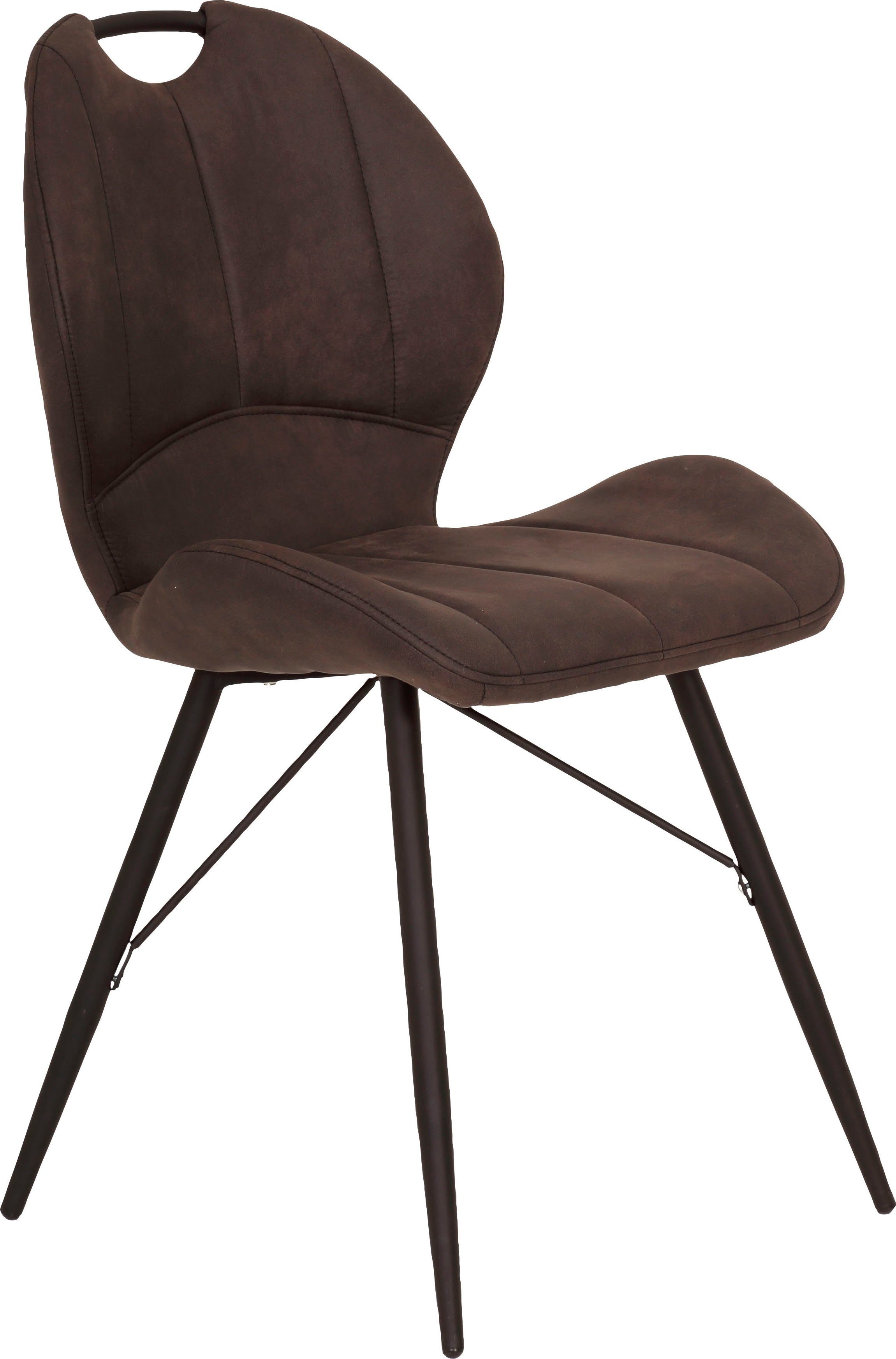 HELA Stoel met 4 poten Kate S (set) gestoffeerde stoelen zwart