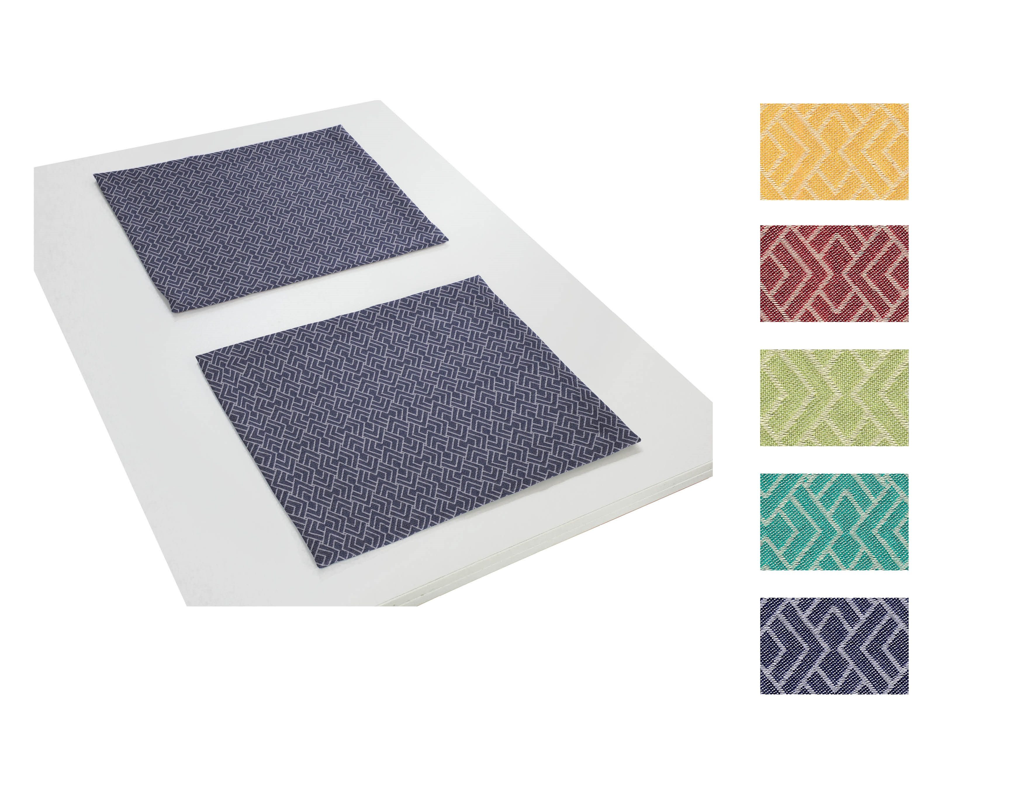 Adam Set placemats Graphic Ventus GOTS organic, gecertificeerd door CERES 0242, Made in Germany (2 stuks)