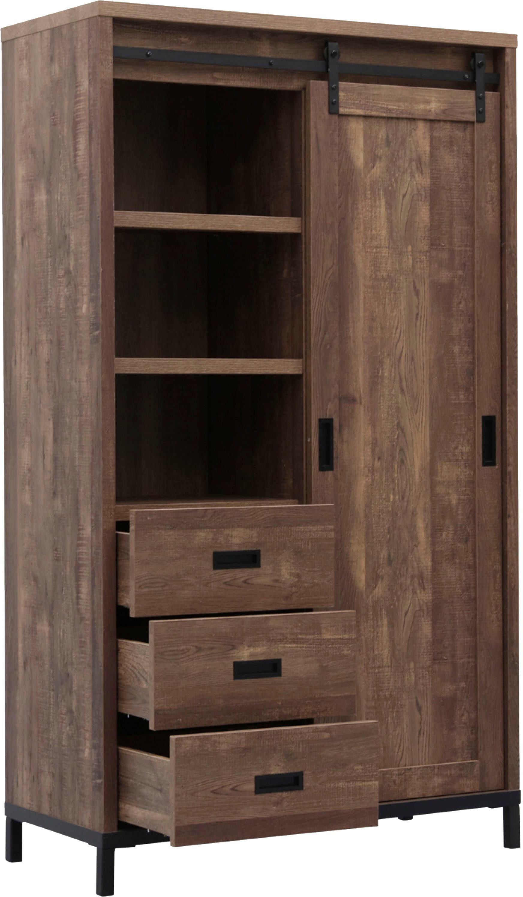 OMG Design Multifunctionele kast Stanley woonkamer kast met schuifdeur, hoogte 170 cm