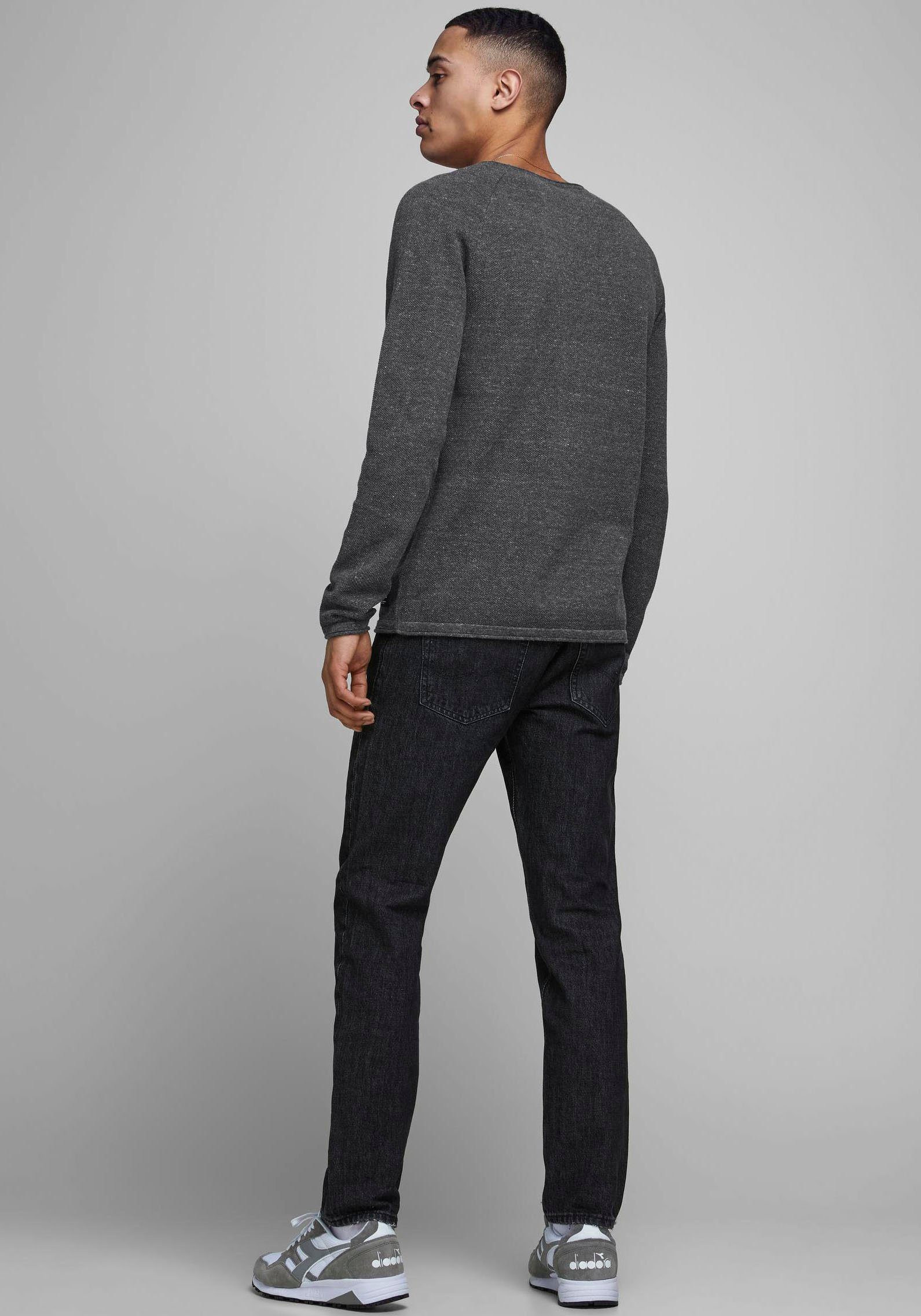 Jack & Jones Trui met ronde hals JJEHILL Effen trui met aangenaam draagcomfort