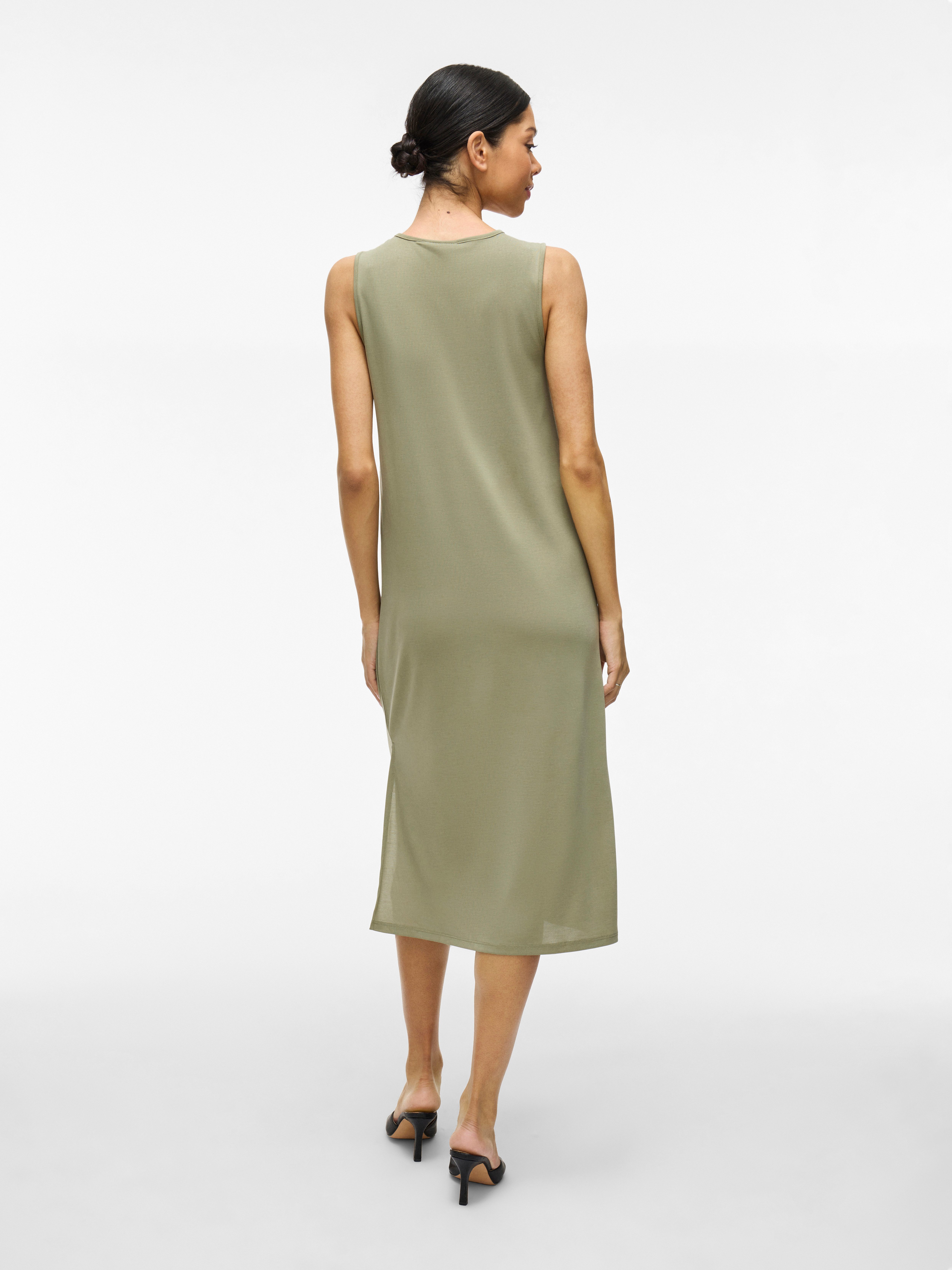 Vila Zomerjurk VIMODALA O-NECK S/L DRESS - NOOS