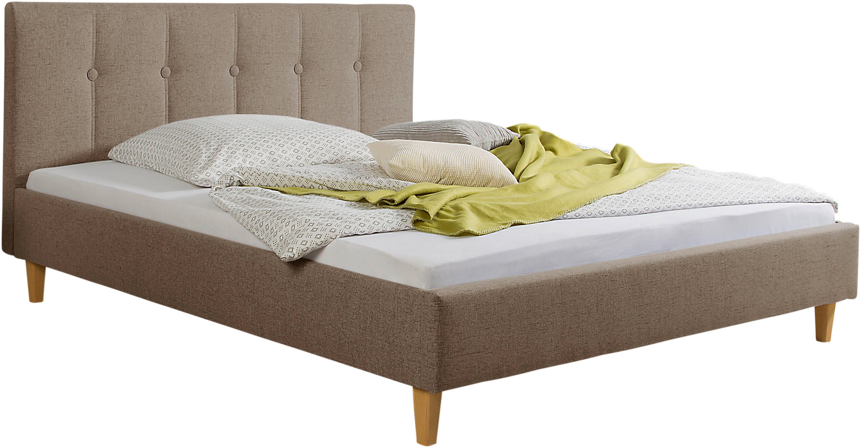 Maintal Gestoffeerd bed Leesburg Zijkanten van het bed zelf te monteren, zonder bedkist