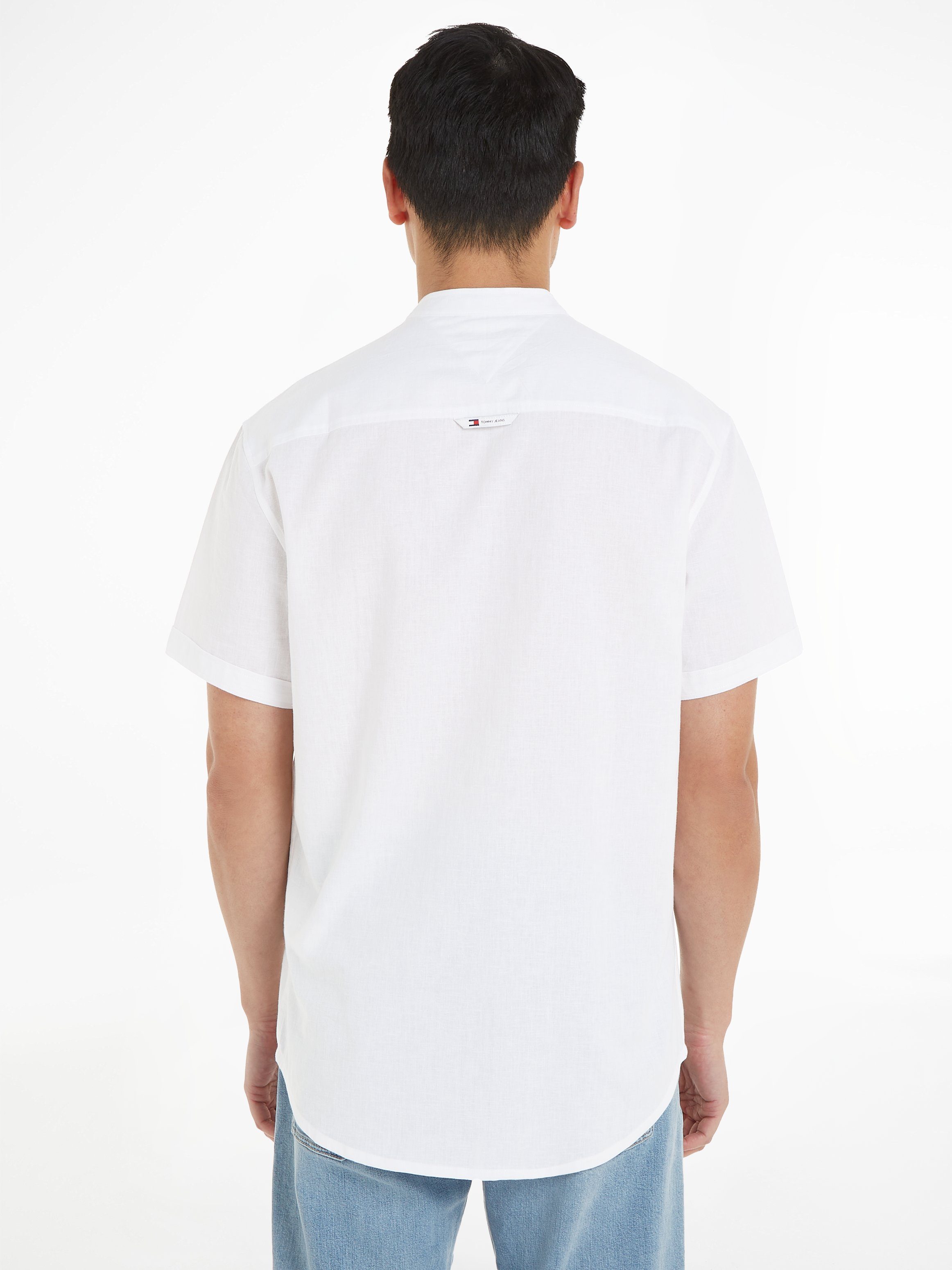 TOMMY JEANS Overhemd met korte mouwen TJM REG MAO LINEN BLEND SS SHIRT