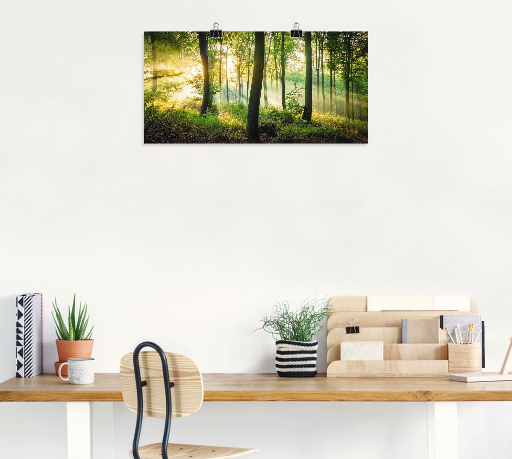 Artland Artprint Herfst in het bos II als artprint van aluminium, artprint voor buiten, artprint op linnen, poster, muursticker