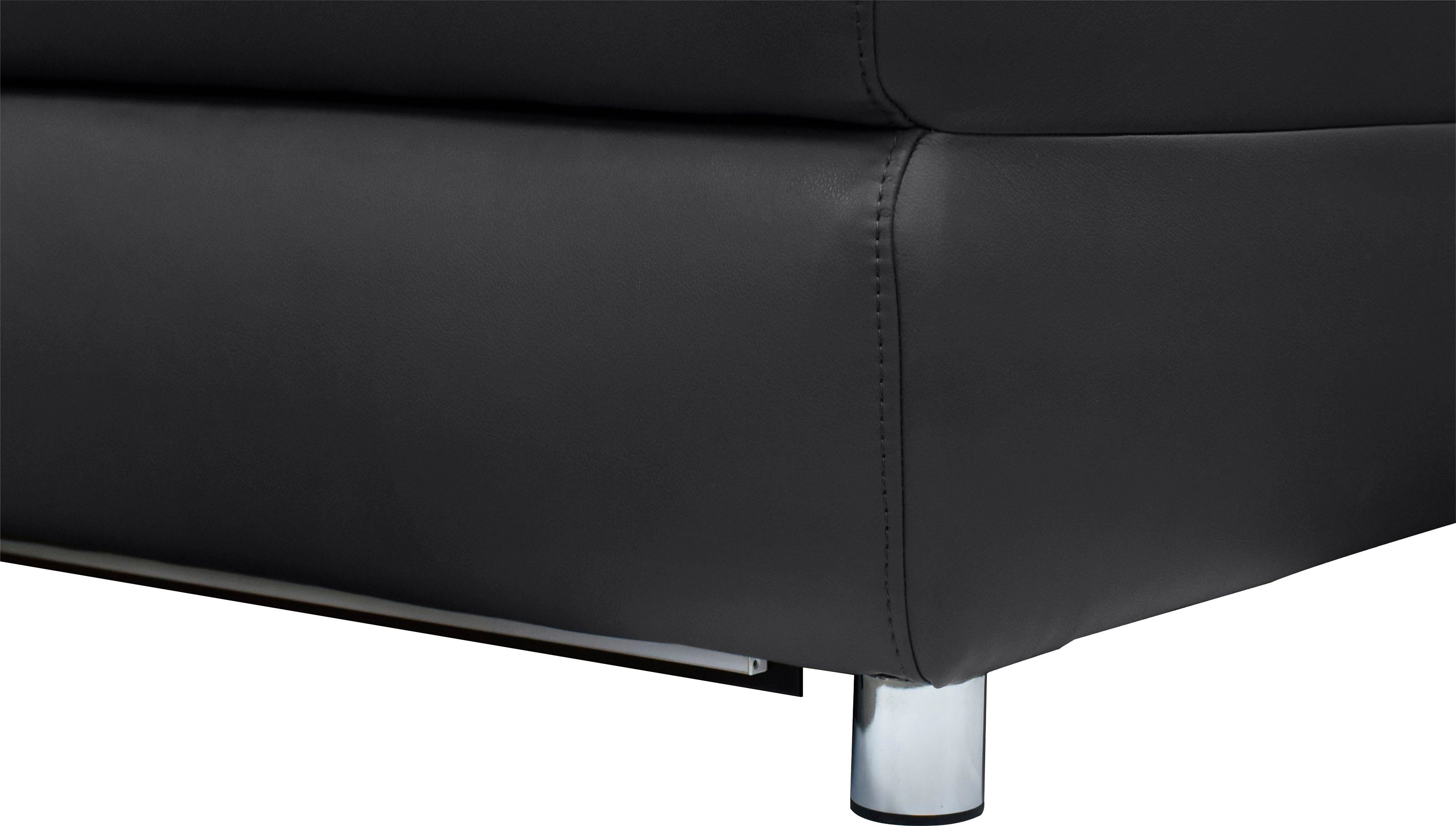 Places of Style 3-zitsbank Pareli 229 cm, handmatige en elektrische relaxfunctie in 2 zits USB, verstelbare hoofdsteun, LED-verlichting, in echt leer, kunstleer, geweven stof