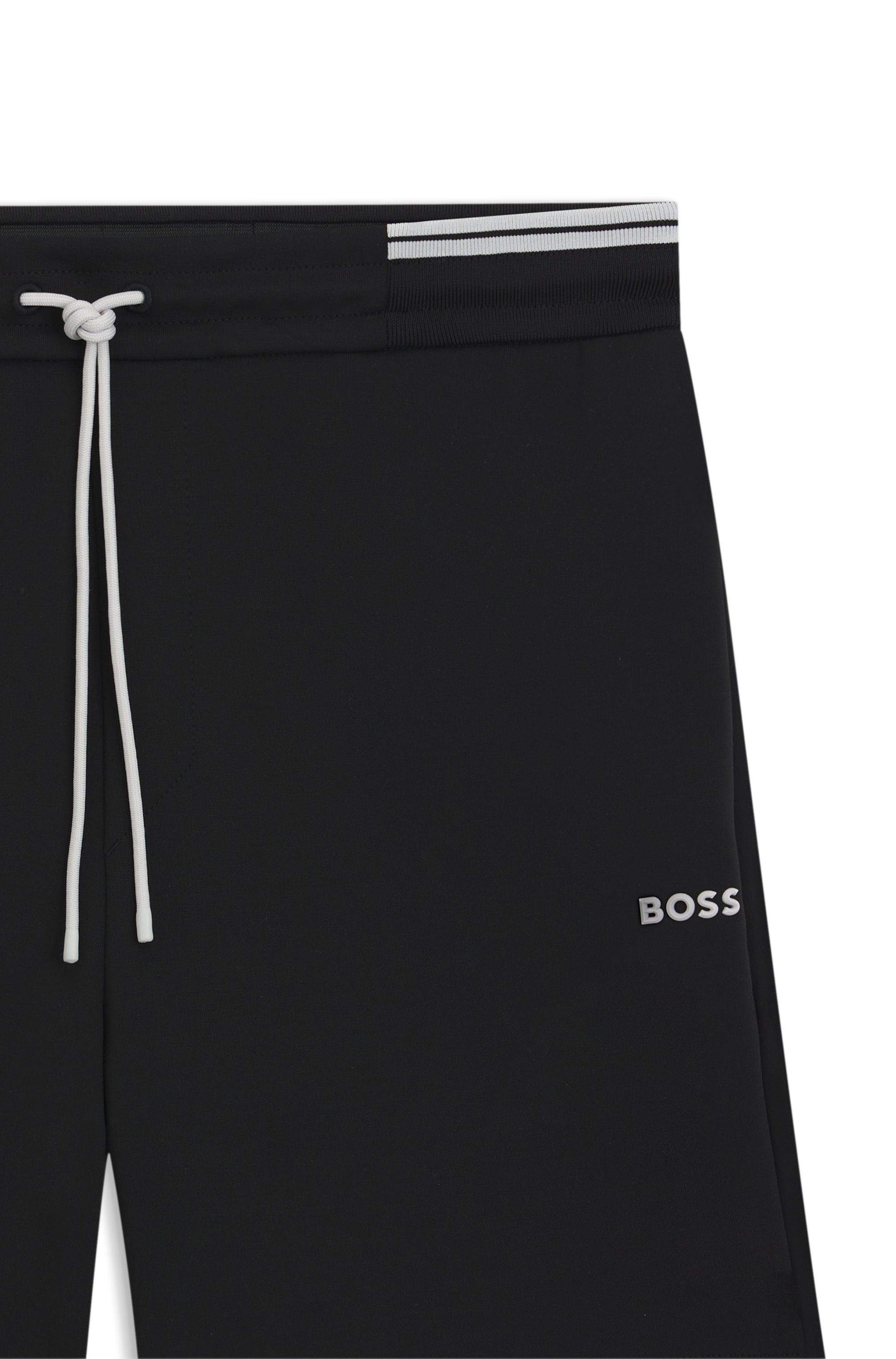 BOSS GREEN Sweatshort Shorts Zone met gestreepte details