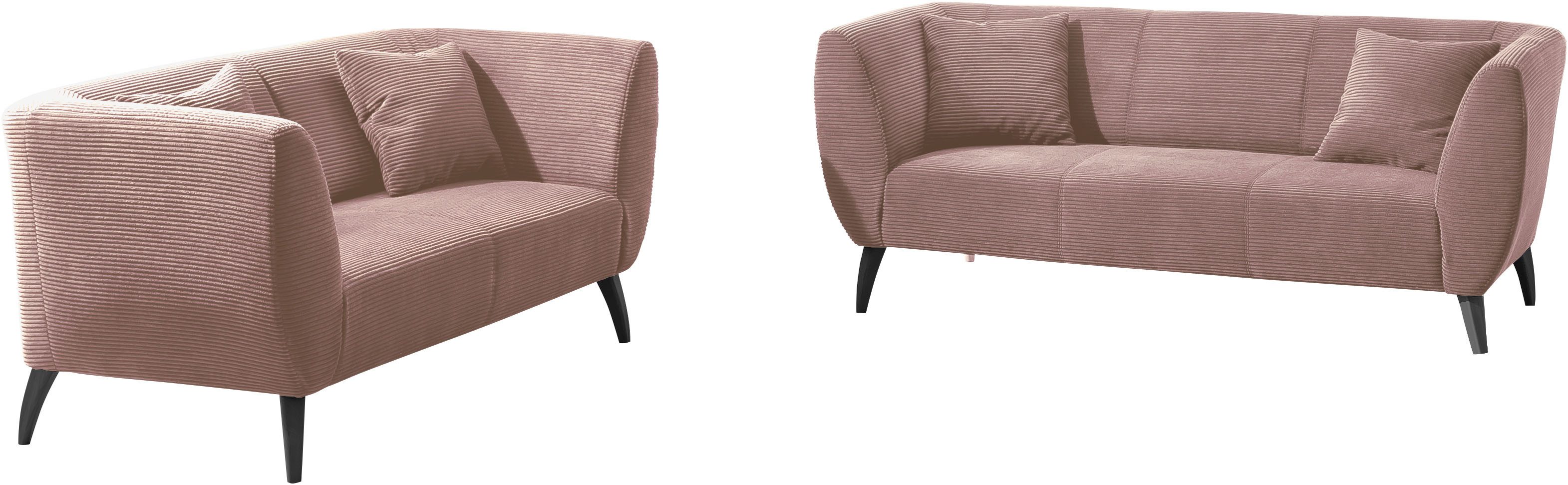 INOSIGN Zithoek Colori ook als loveseat verkrijgbaar (set, 2-delig) roze, zithoeken