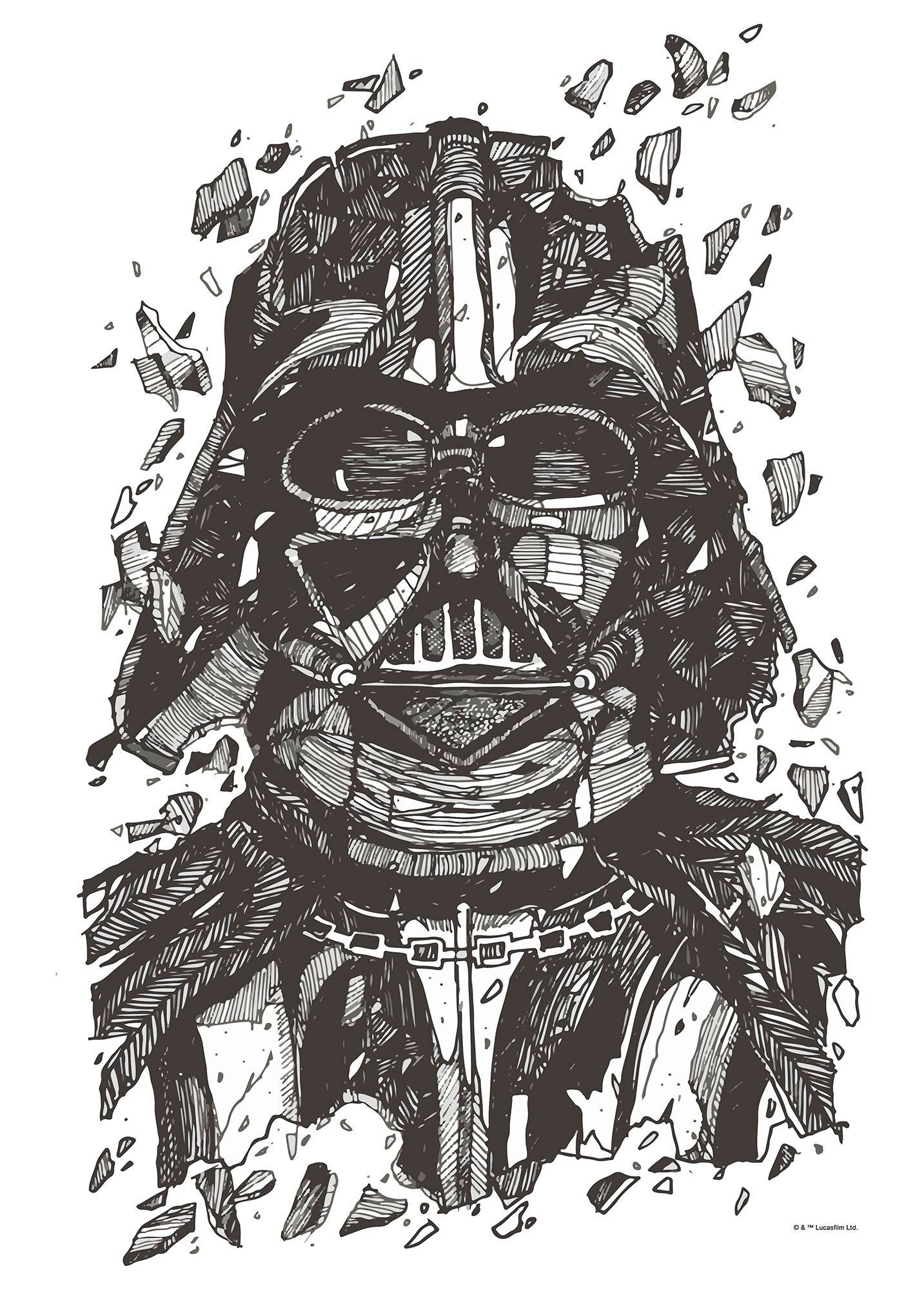 Komar Artprint Star Wars Darth Vader Drawing