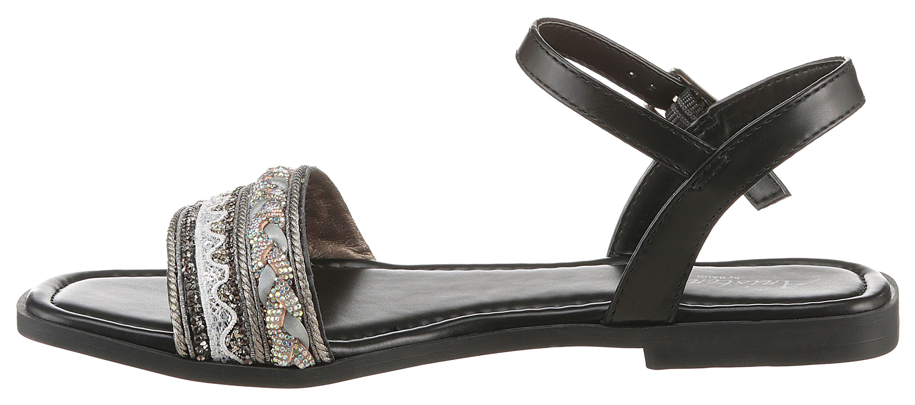 Aniston SHOES Sandalen , zomer schoen, sandalette, glitterstenen - nieuwe collectie