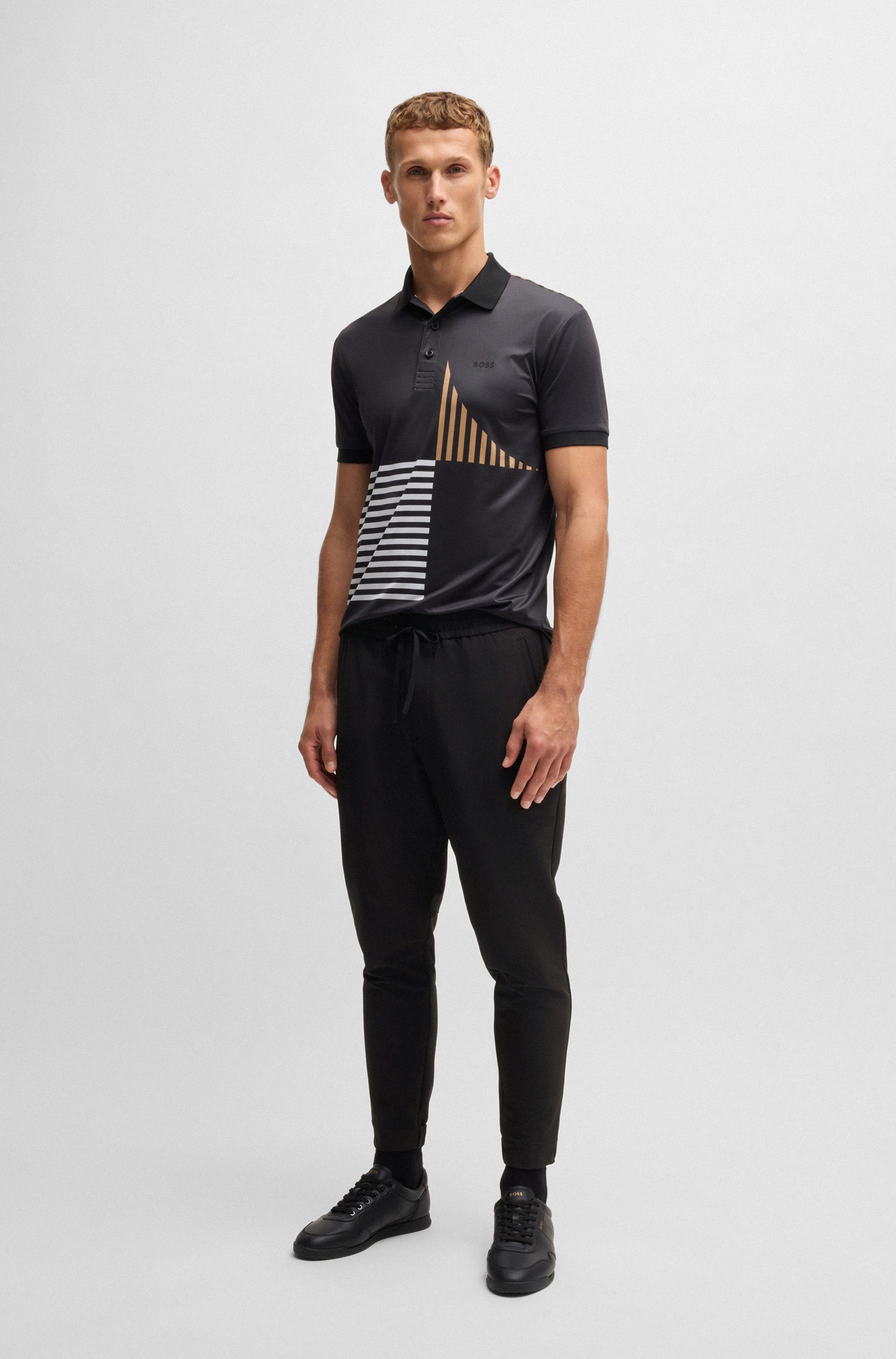 BOSS GREEN Stretchbroek T_Flex met elastische band en rijgkoord