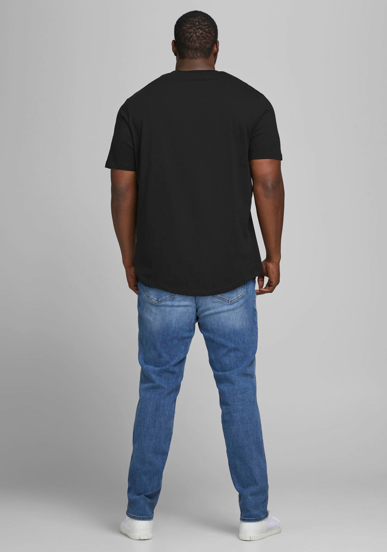 Jack & Jones PlusSize T-shirt NOA TEE met een afgeronde zoom, t/m maat 6xl