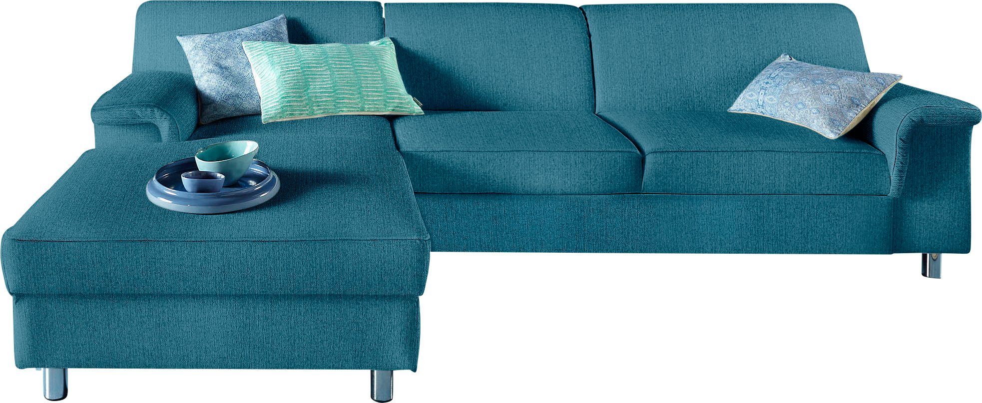INOSIGN Hoekbank Jamie, modern en elegant, voethoogte 9cm, L-vorm