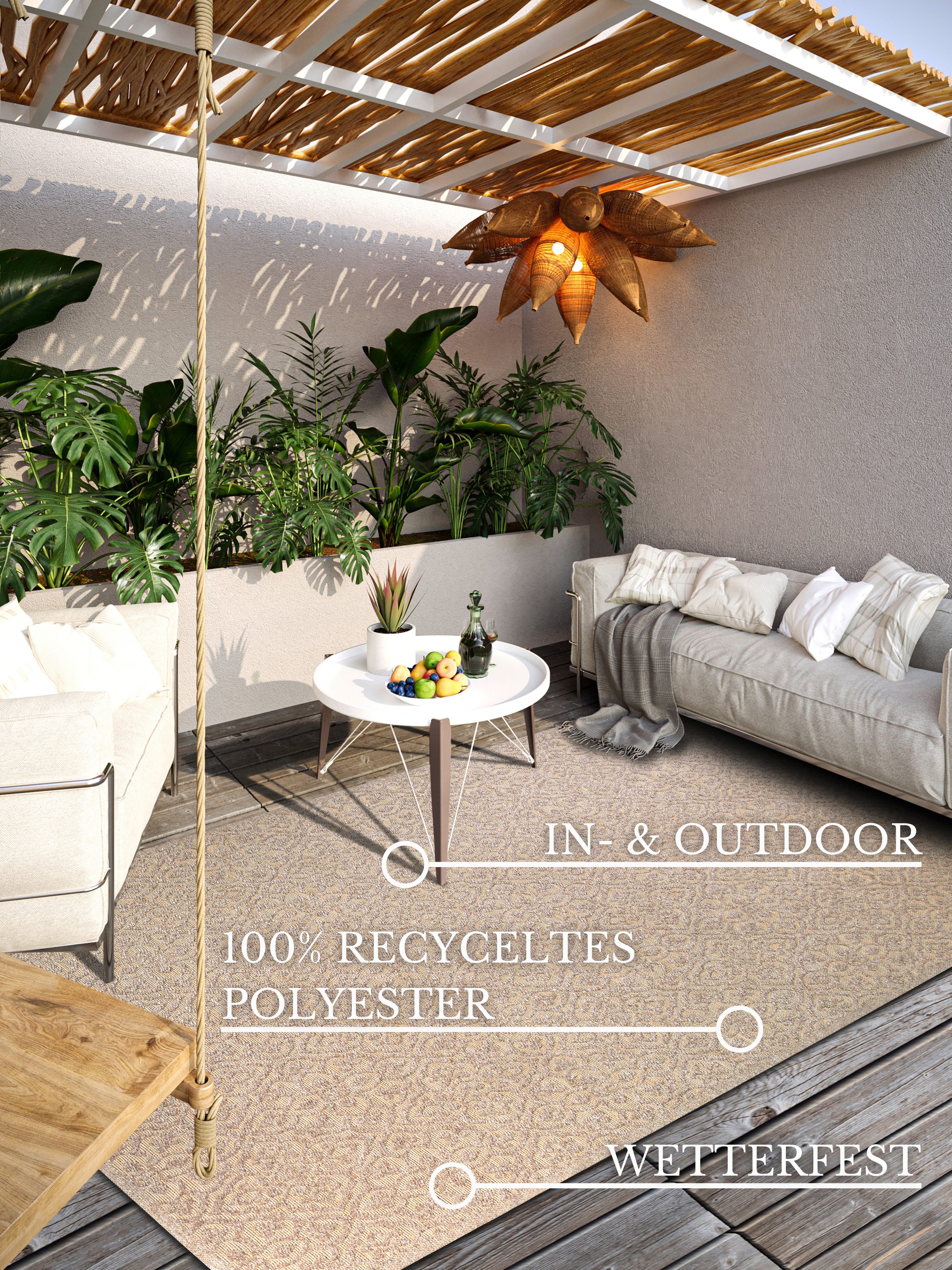 Villeroy & Boch Outdoorkleed Julie In-& Outdoor, Vlakweefsel, weerbestendig, Terras, Balkon, modern, Trend