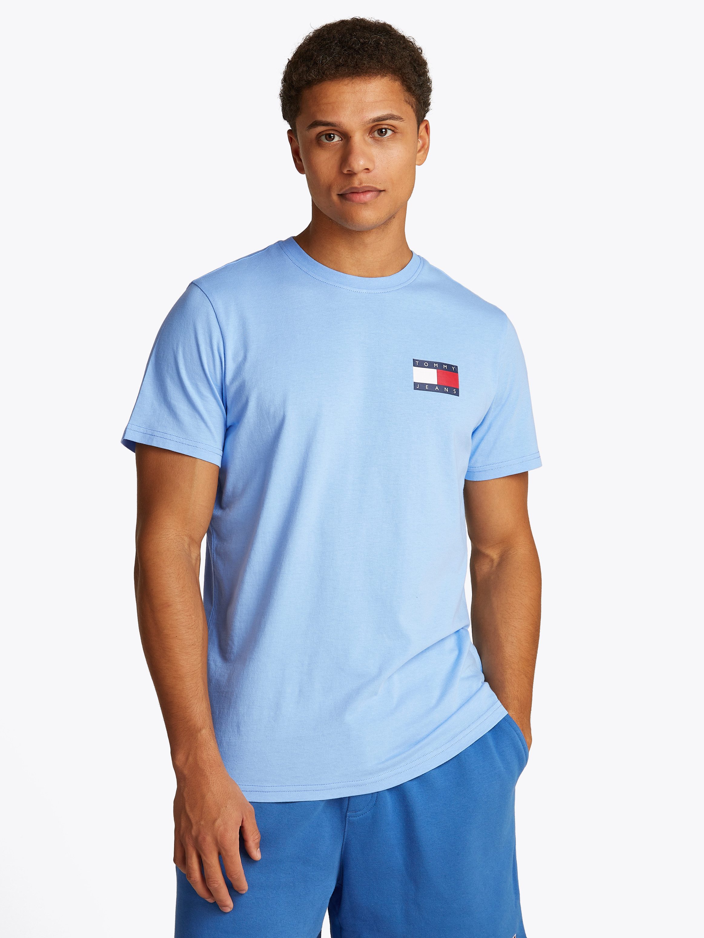 TOMMY JEANS T-shirt TJM SLIM ESSENTIAL FLAG TEE EXT