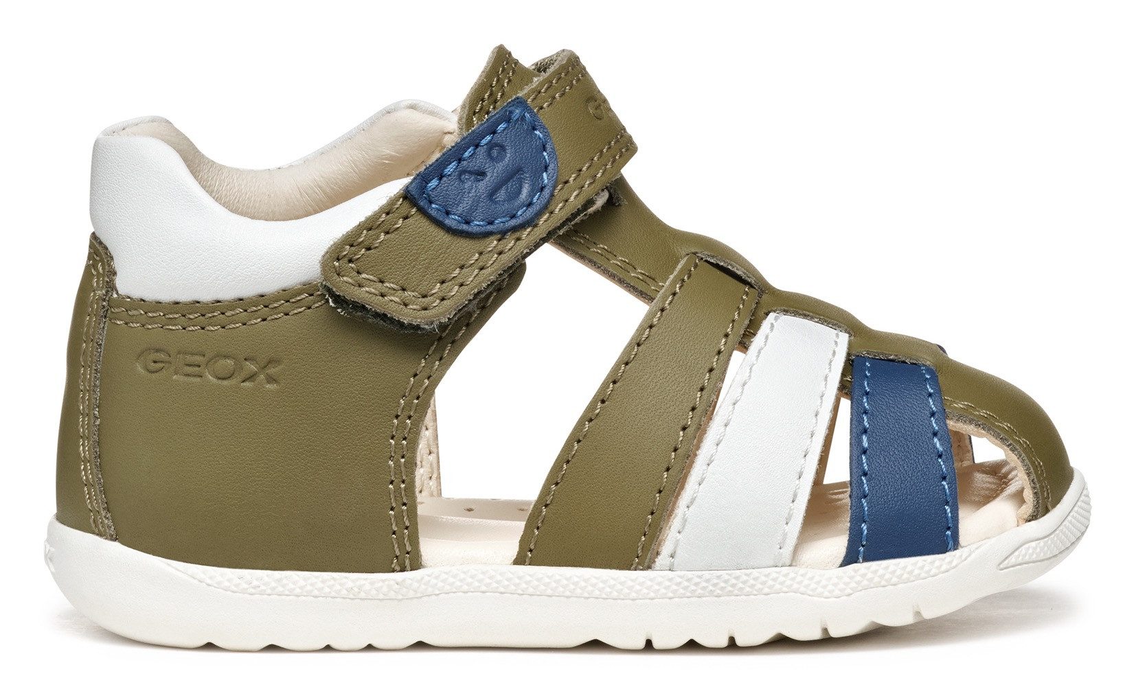 Geox Babyschoentjes B SANDAL MACCHIA BOY , sandaal, babyschoen, klittenbandschoen met kleurrijke riempjes