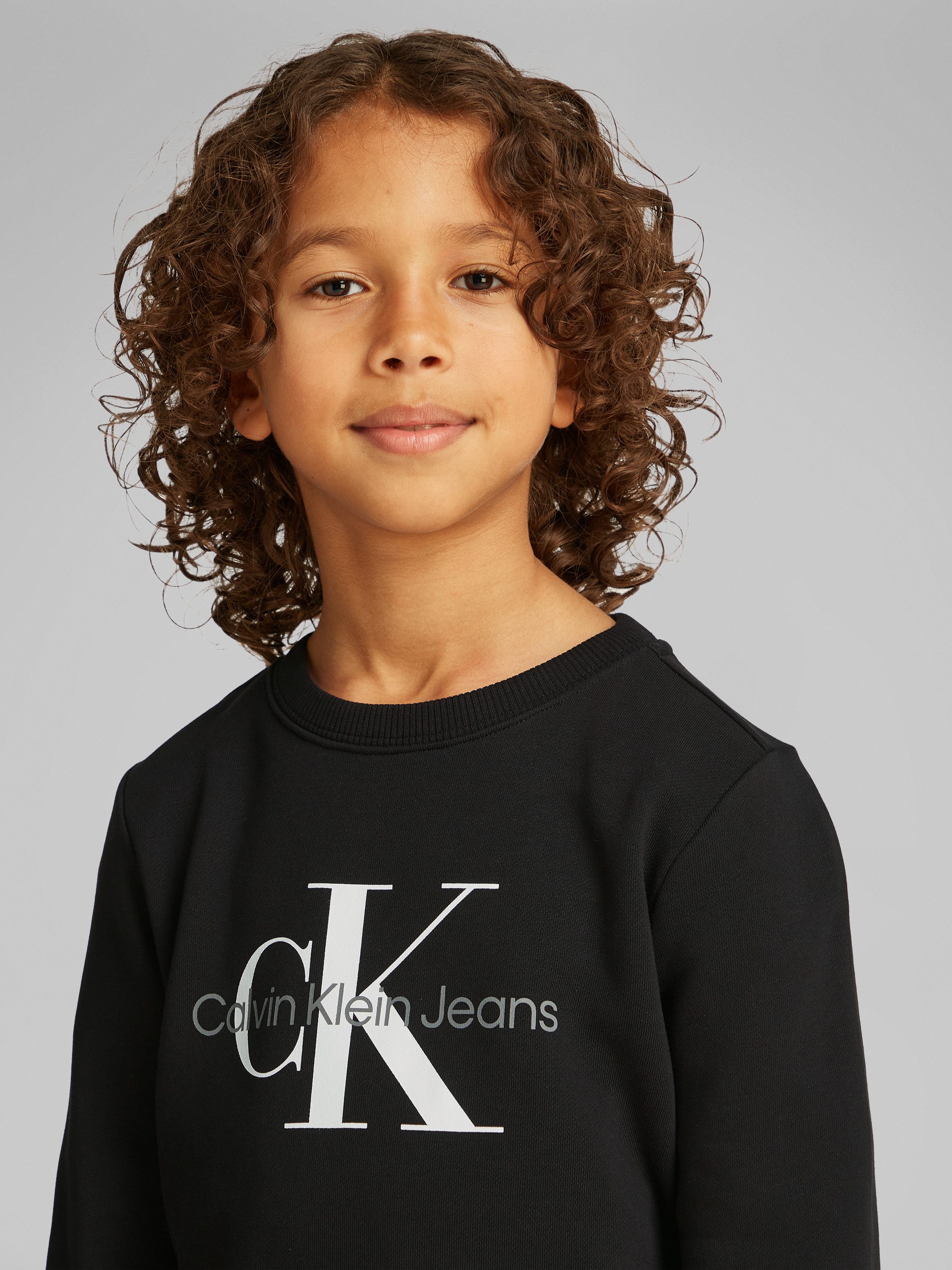 Calvin Klein Sweatshirt CK MONOGRAM TERRY CN voor kinderen tot 16 jaar en met logoprint
