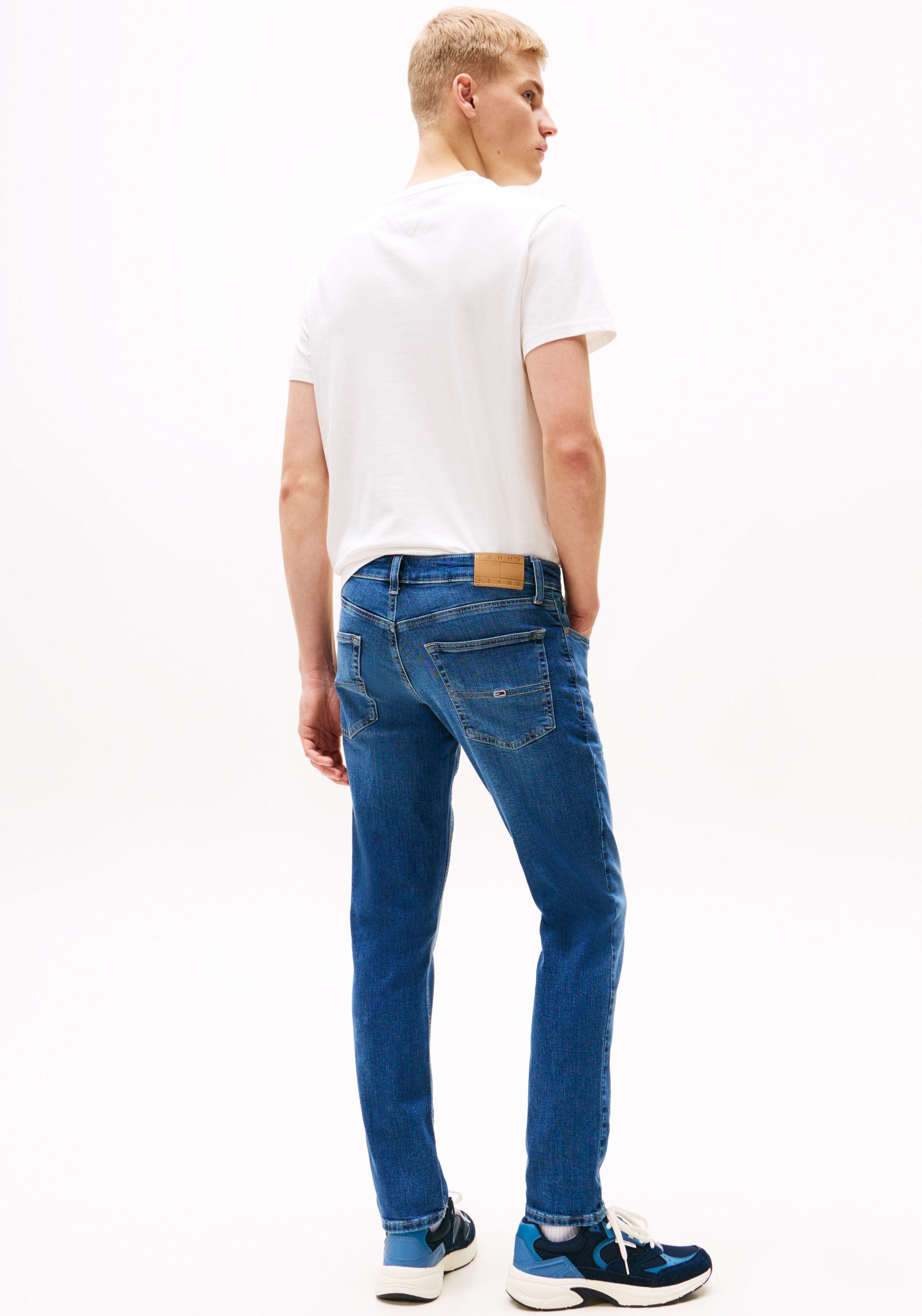 TOMMY JEANS Slim fit jeans SCANTON SLIM met gestempeld logo