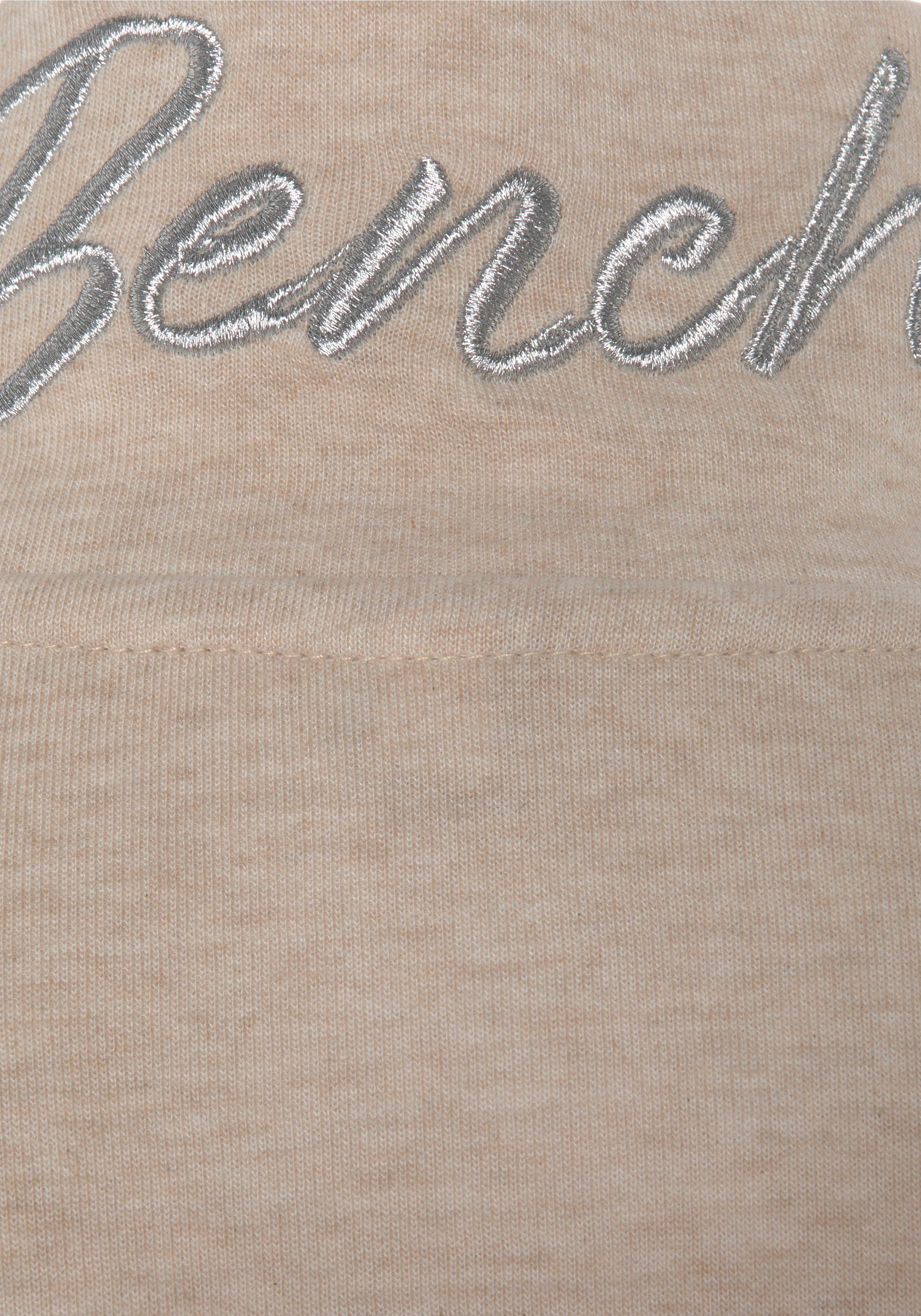Bench. Loungewear Sweatvest - lounge jas met glanzende logostiksel op de staande kraag, loungewear