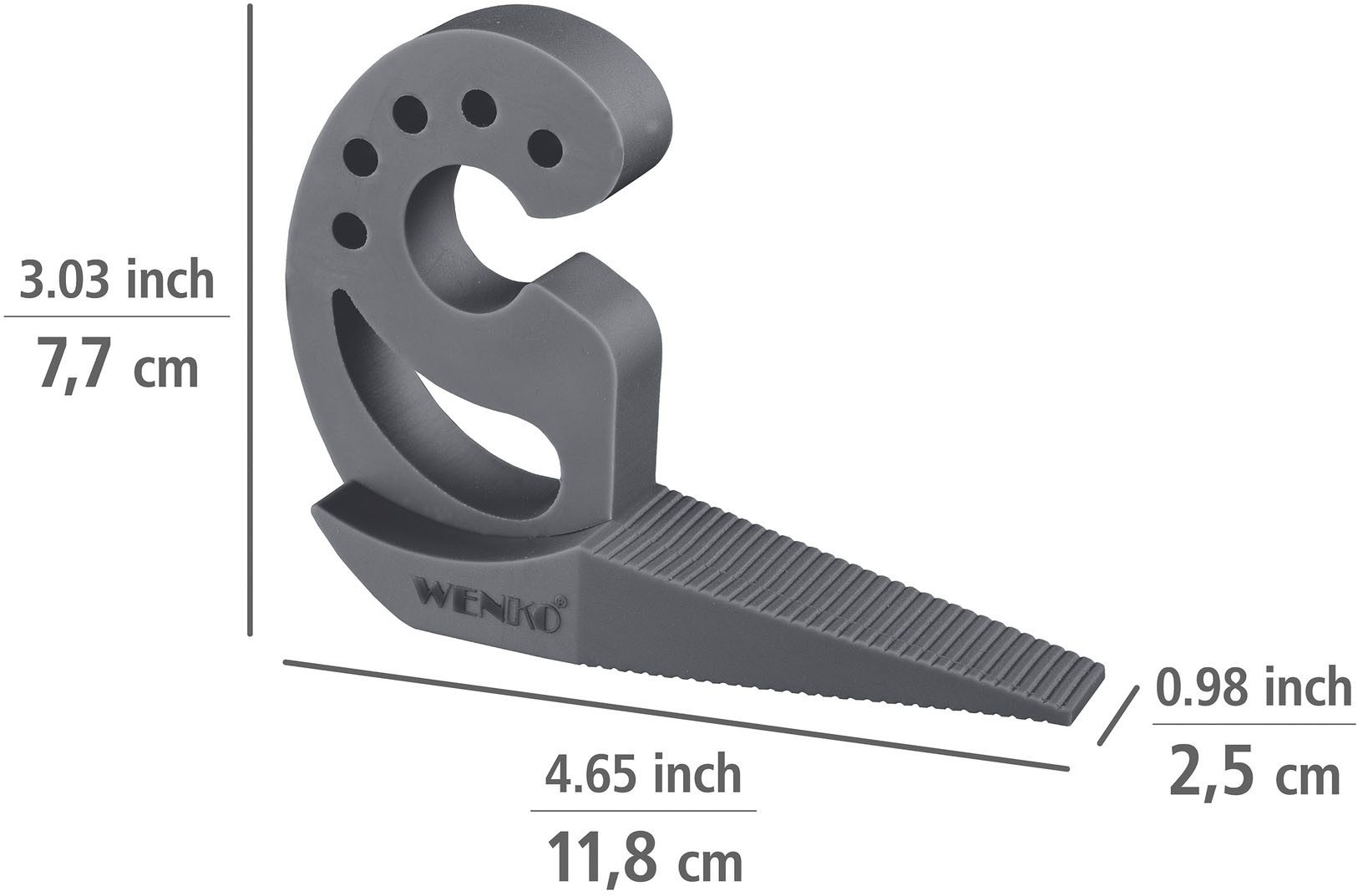 WENKO Raamstopper Model Multi-STOP® antraciet Klembeveiliging, deurstopper van kunststof (set, 4 stuks)