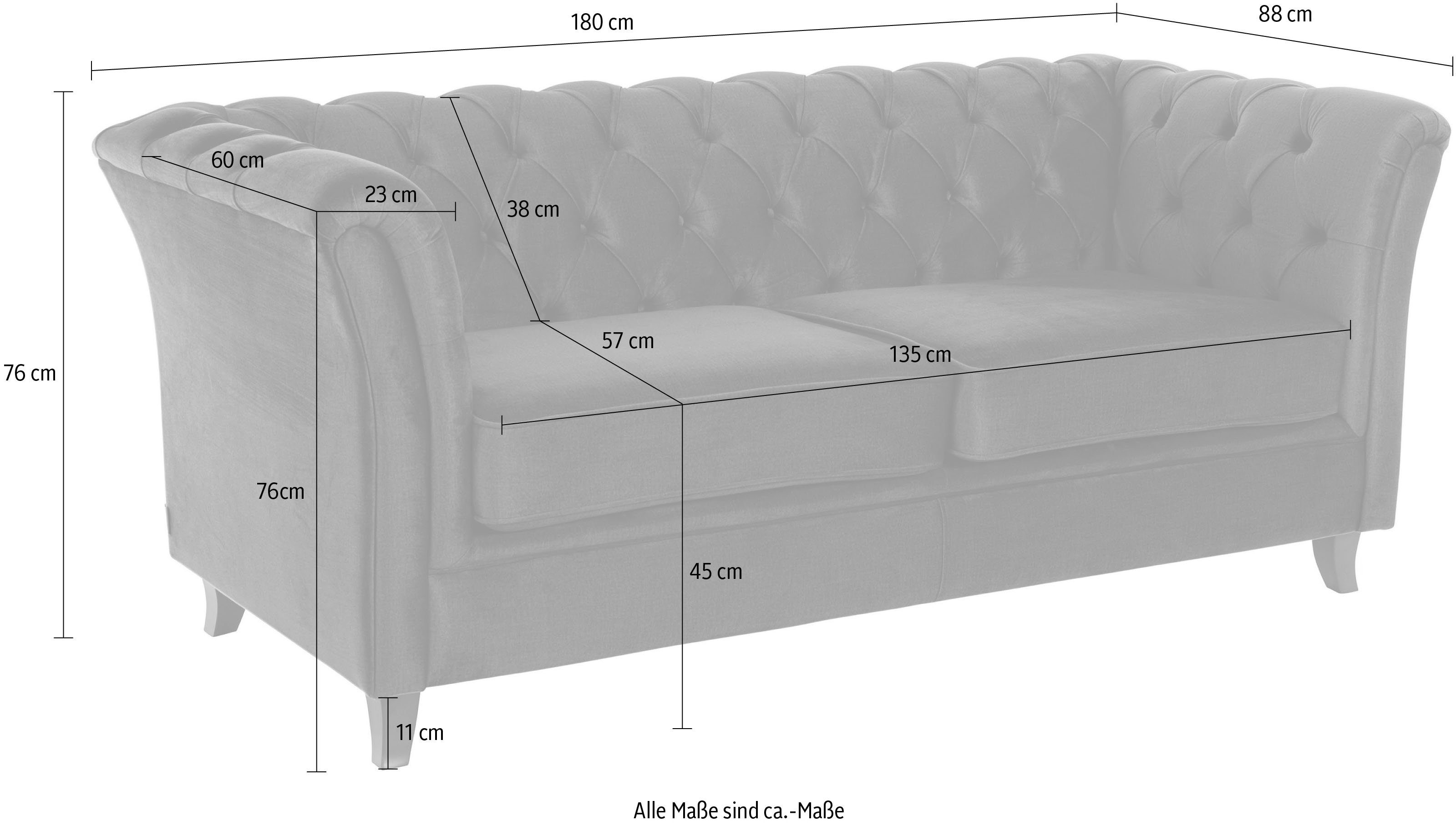 Home affaire Chesterfield-bank Reims met echte chesterfield-capitonnage, uitstekende verwerking