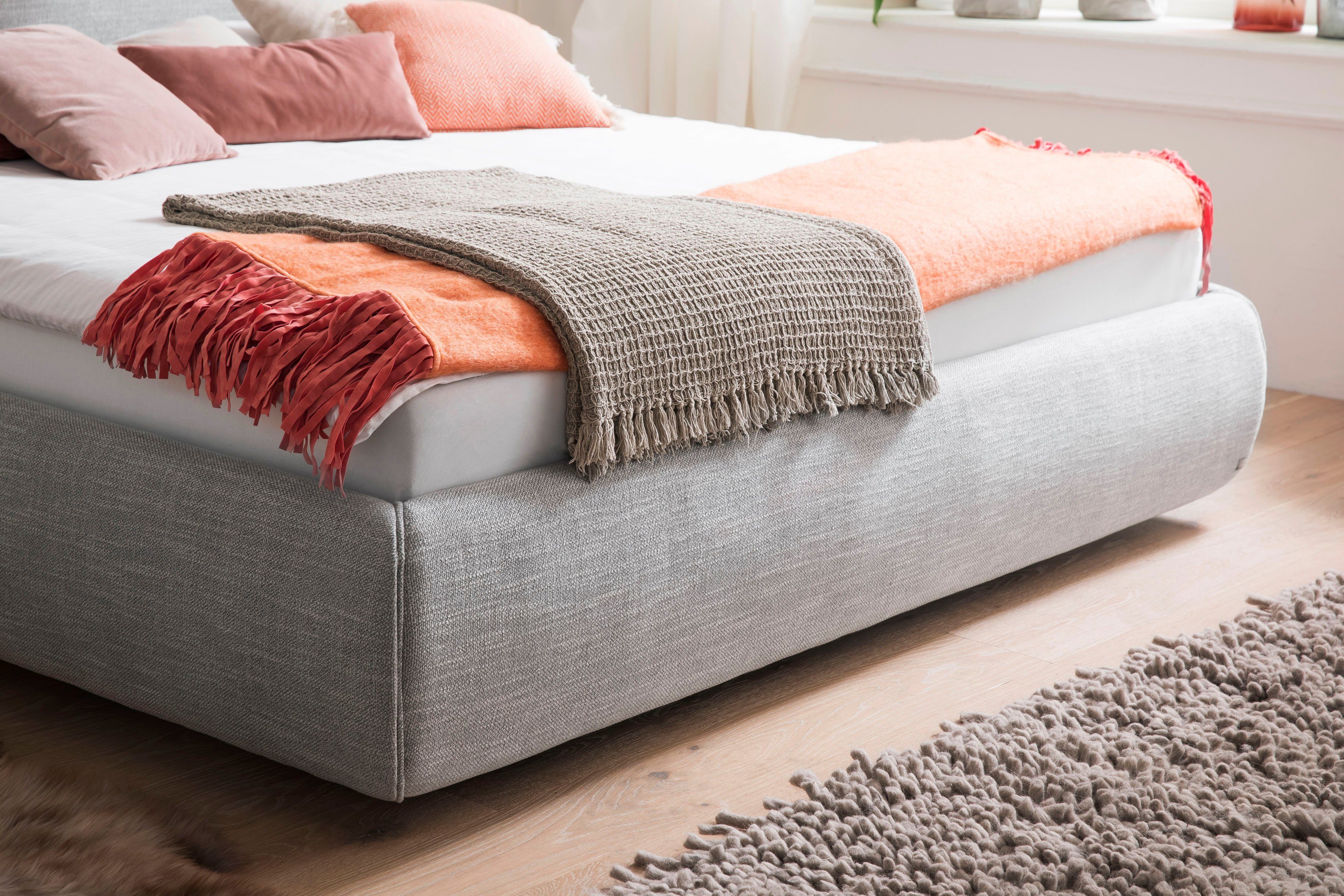 meise.möbel Gestoffeerd bed Atesio Naar keuze met lattenbodem, matras en bedkist