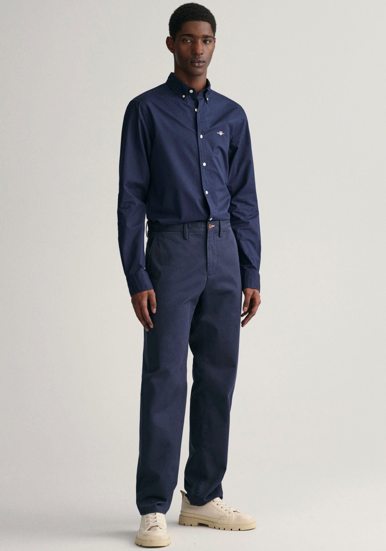 Gant Chino REGULAR TWILL CHINOS Regumit gevoerde zijzakken heren chino's maat 31 blauw