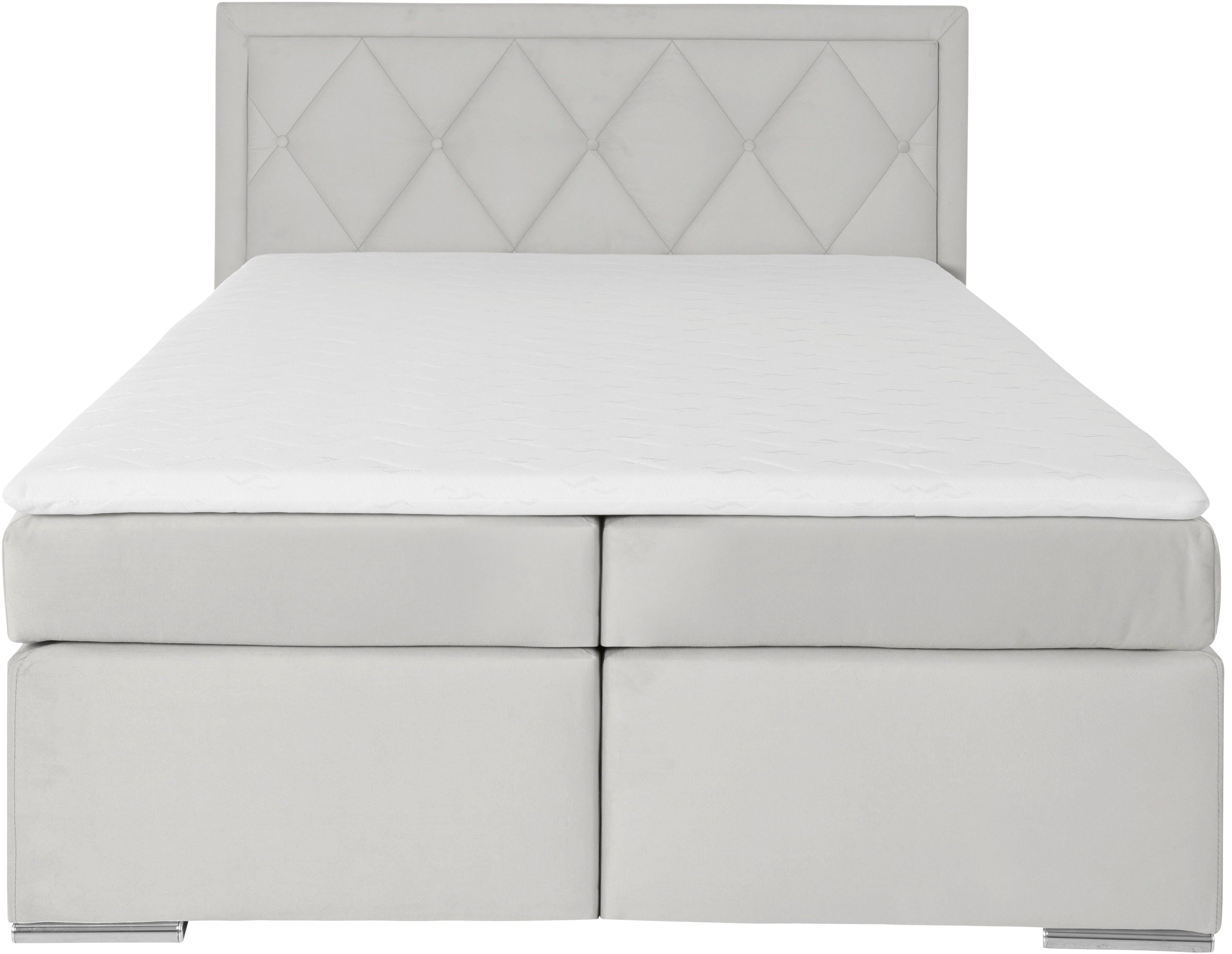 Leonique Boxspring Alfie, bestseller, optioneel met bedlade met capitonnage in het hoofdbord, h2, h3 en h4 ter keuze