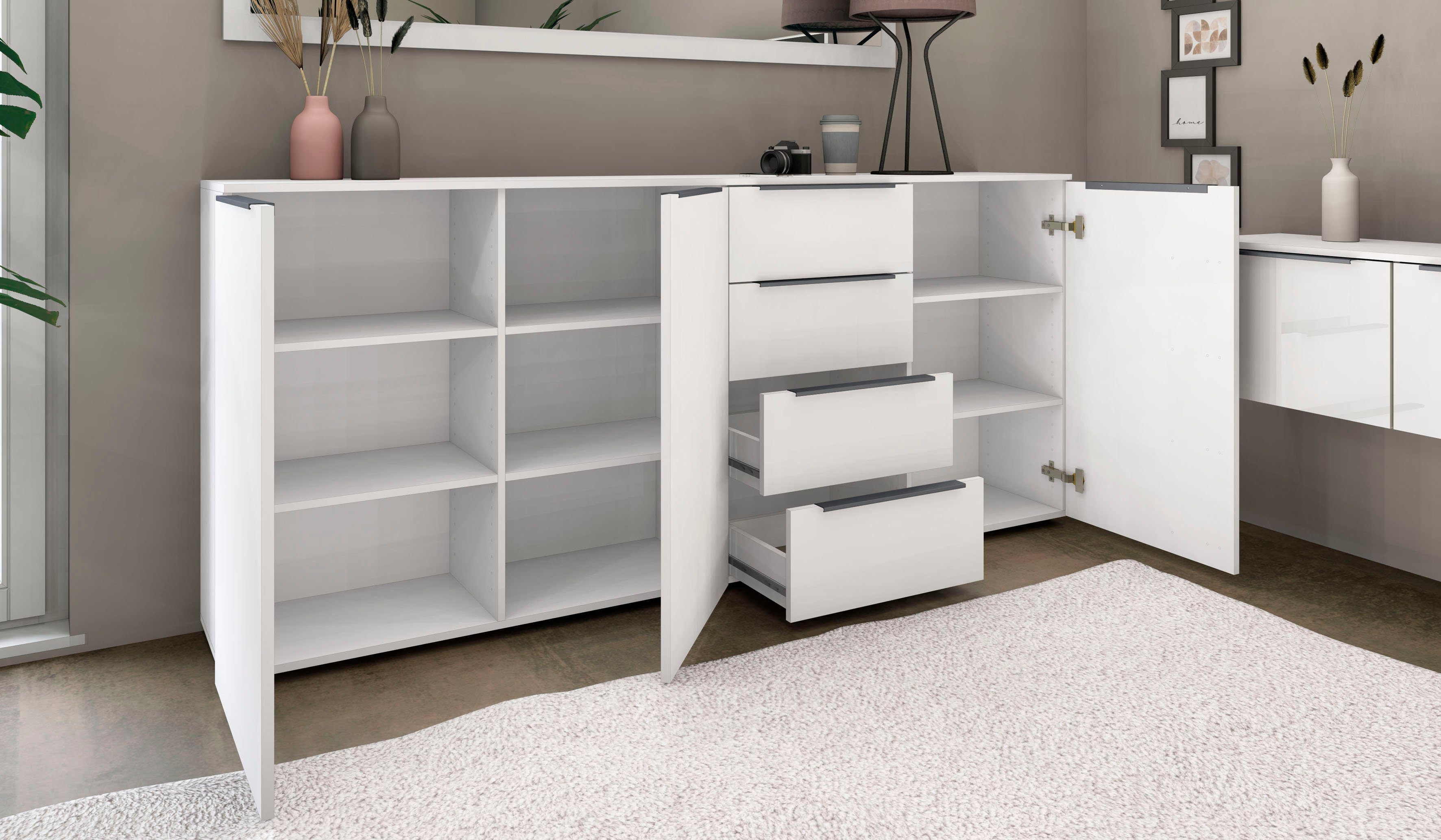 borchardt Möbel Highboard Tom Breedte 200 cm