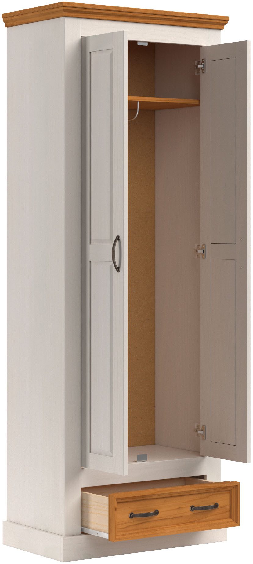 Home affaire Kledingkast Selma met 1 plank en uittrekbare kledingstang, breedte 70 cm