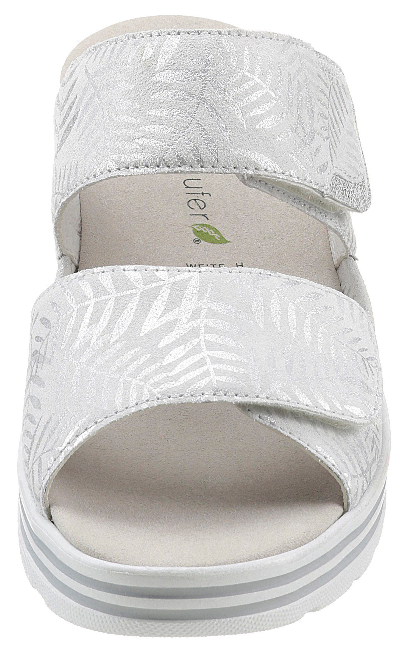 Waldläufer Slippers H-MICHELLE , sleehak, zomerschoen, pantoffels met subtiel patroon, h-breedte
