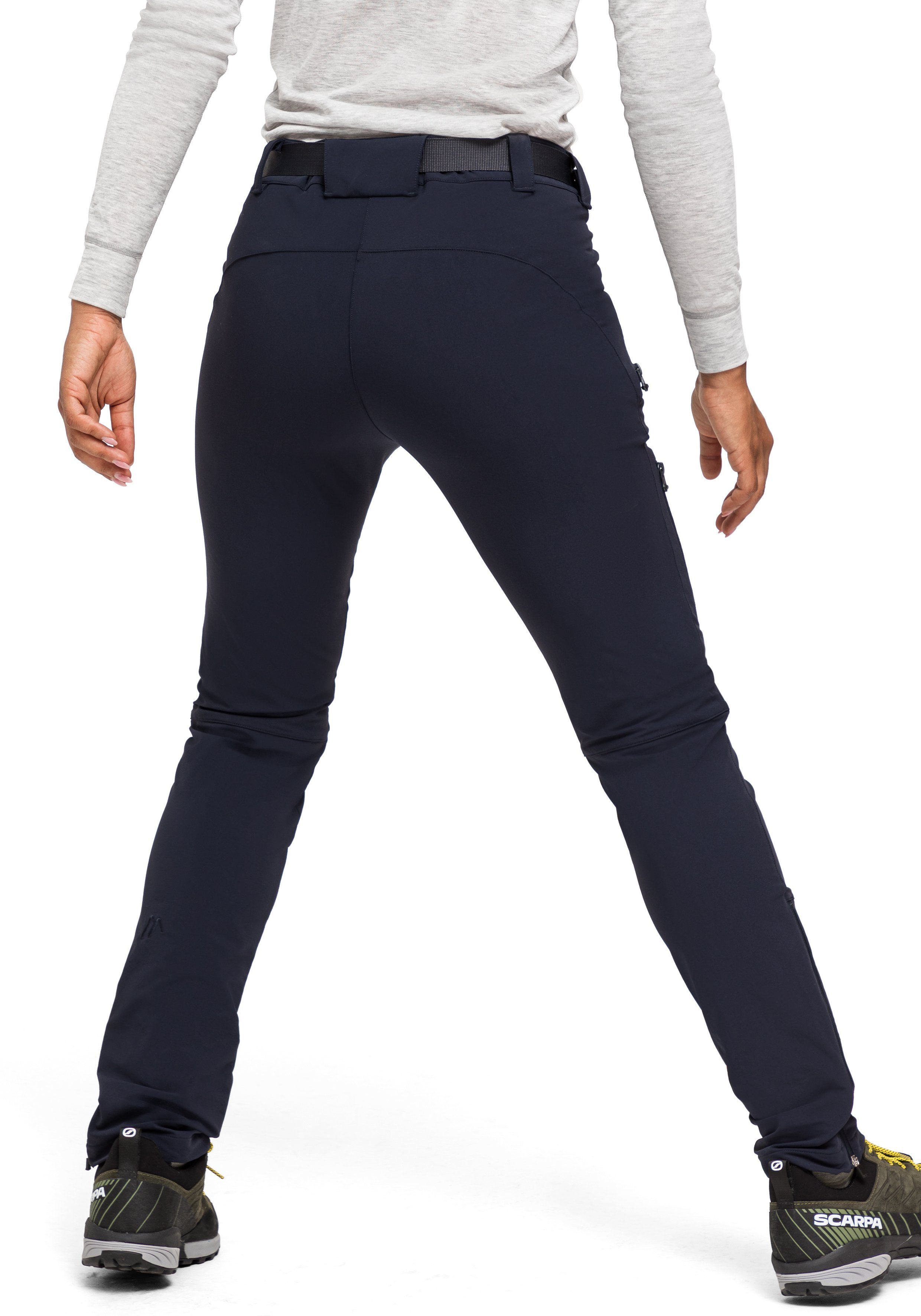 Maier Sports Functionele broek Lana slim Dames wandelbroek, ademende outdoorbroek, 3 zakken, slim fit