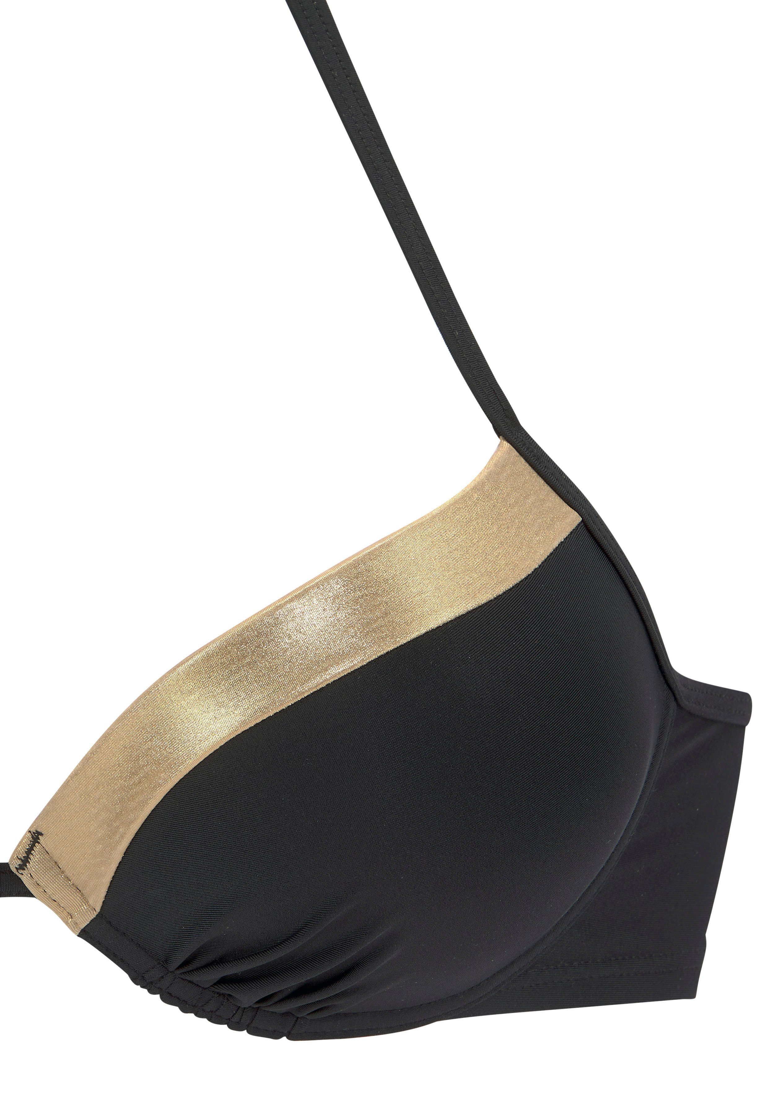 Lascana Push-upbikinitop Elodie met trendy materiaalelement