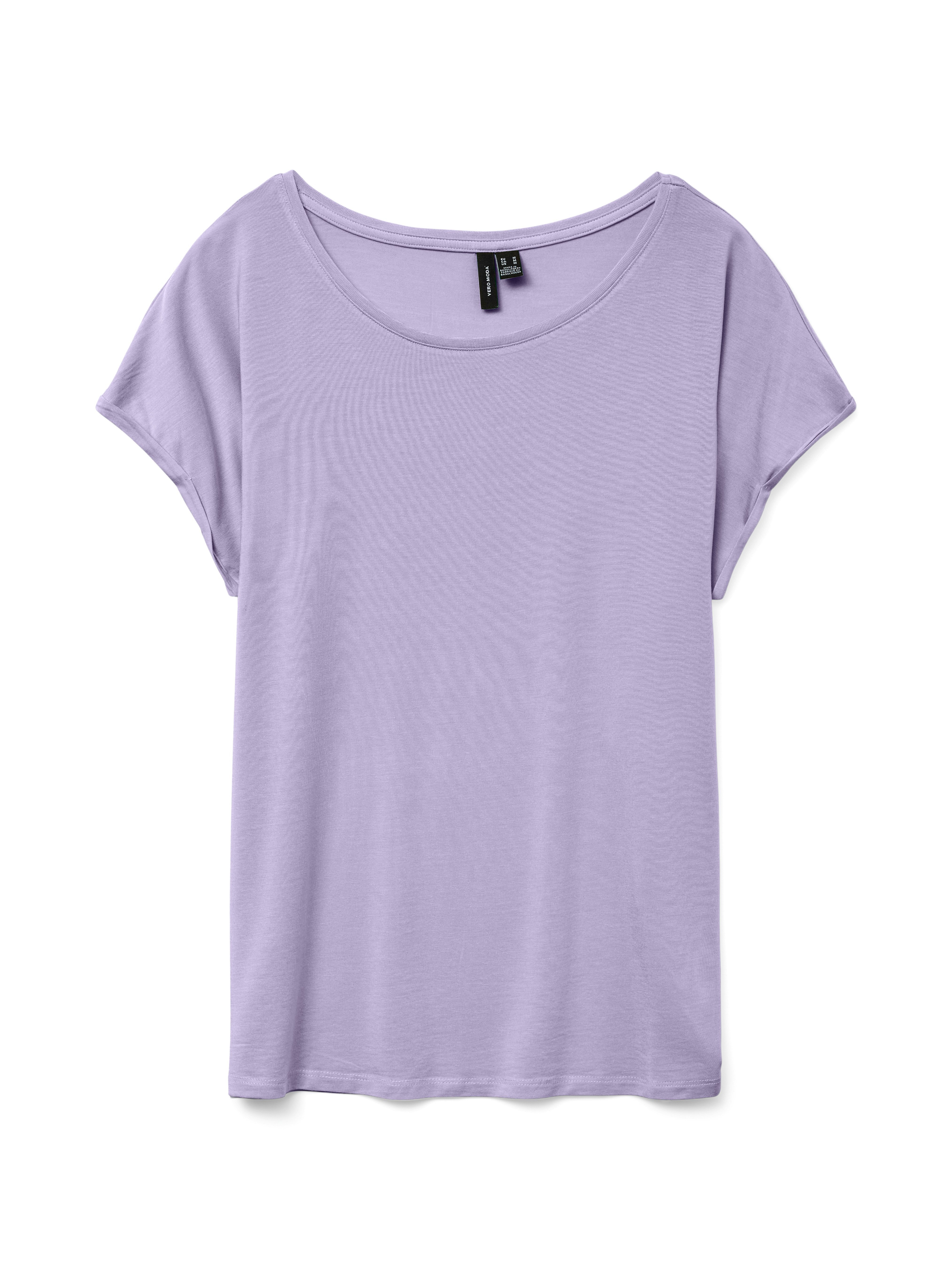 Vero Moda Shirt met ronde hals VMAVA PLAIN SS TOP GAJRS NOOS